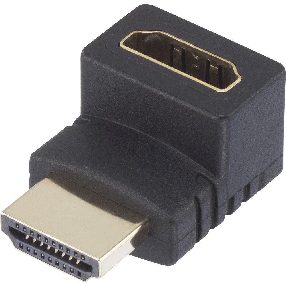 HDMI Adapter [1x HDMI-Stecker - 1x HDMI-Buchse] 270° nach oben gewinke TV-Adapter