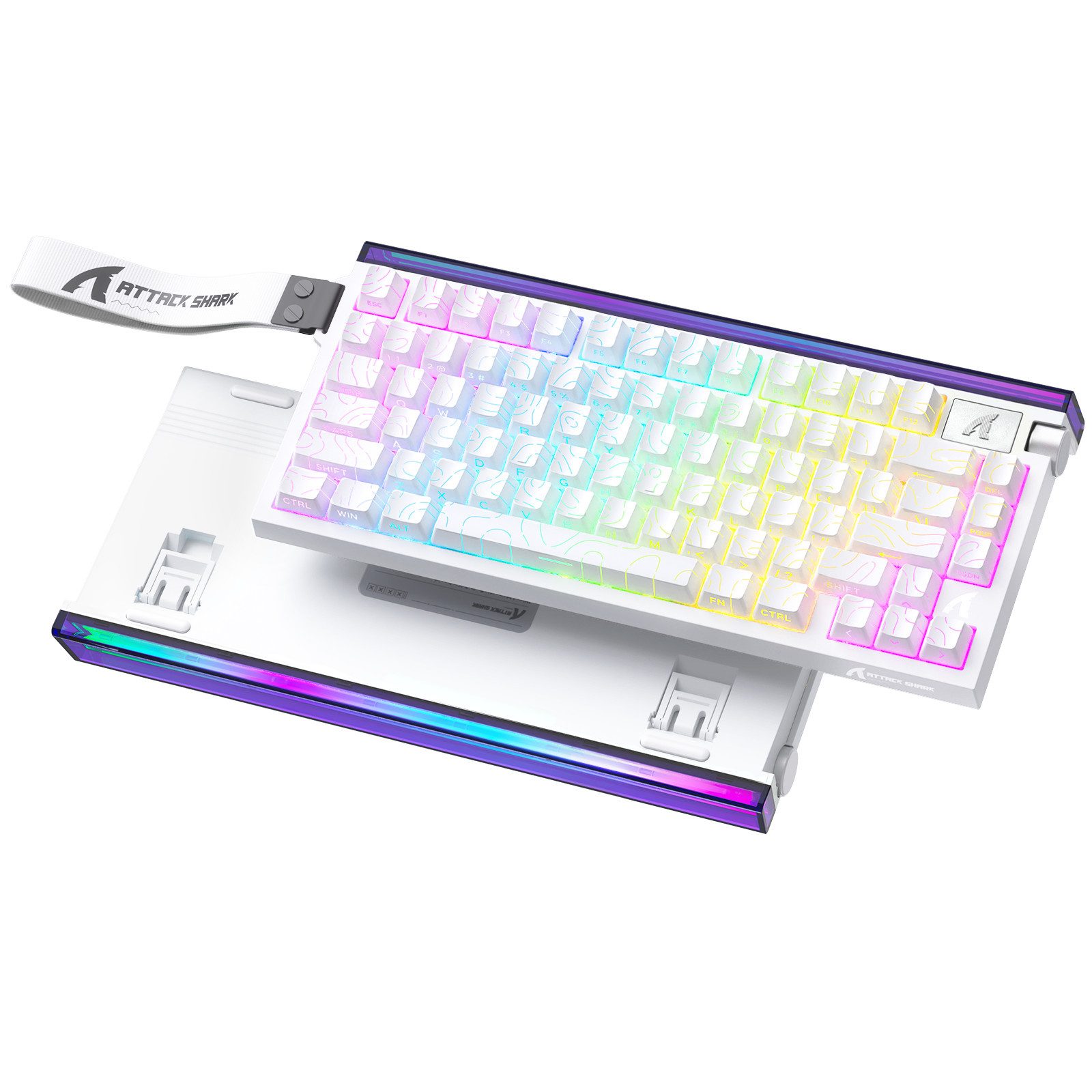 ATTACK SHARK R85 HE 8000Hz Rapid Trigger-Tastatur,0,005mm RT,Hall-Magnetic Switch Gaming-Tastatur (RGB-Lightbox, Hall-Magnetschalter,75% Gaming-Tastatur)
