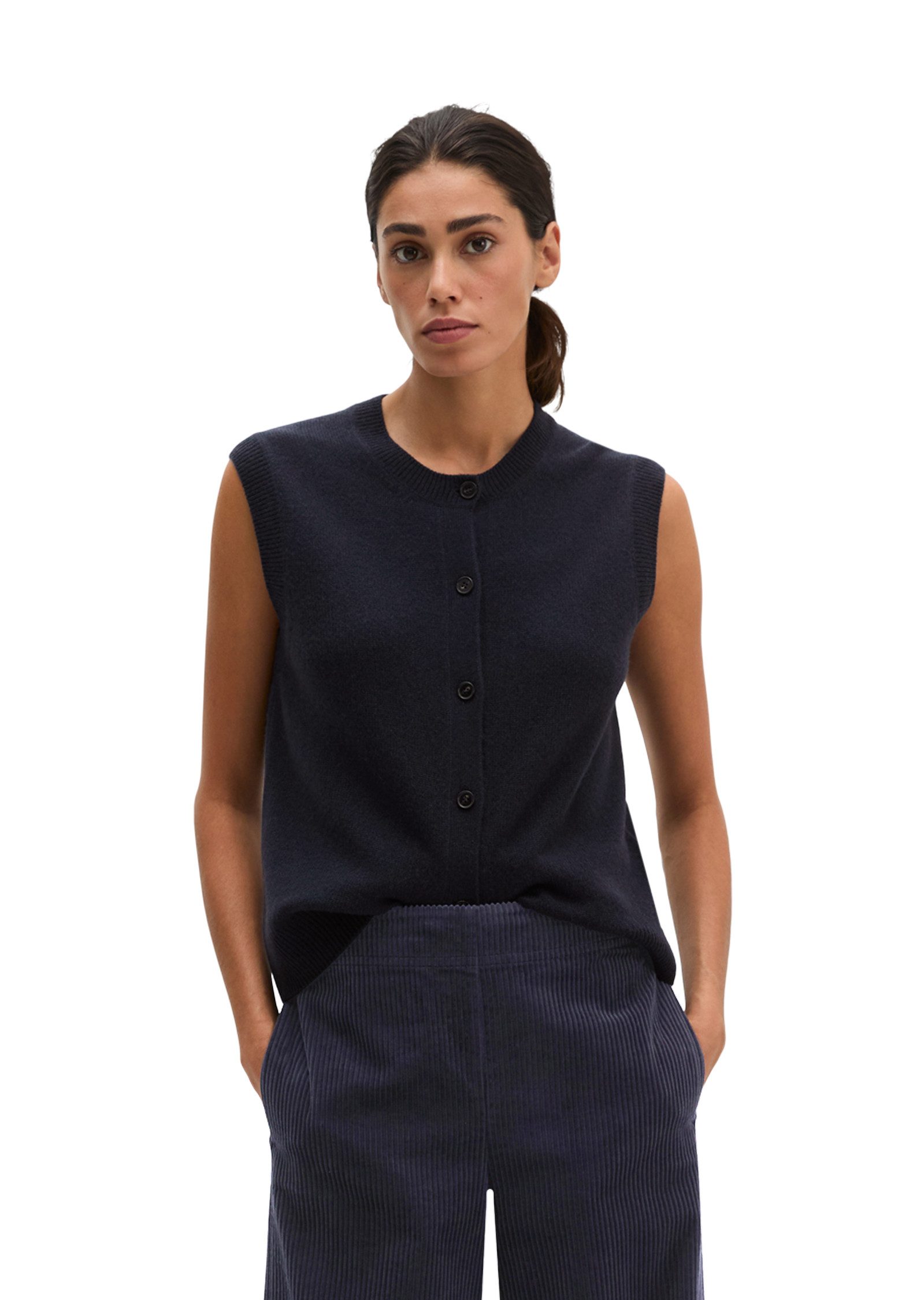 Marc O'Polo Strickweste Ärmelloser Cardigan regular aus flauschiger Lambswool