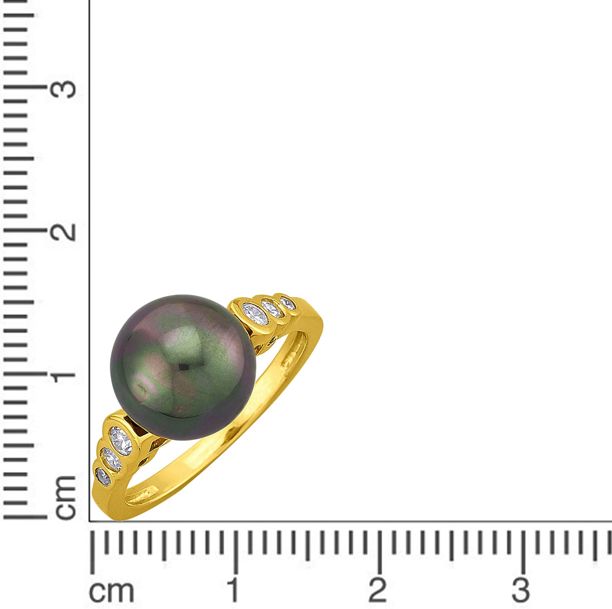 Firetti Fingerring Schmuck Geschenk Silber 925 Damenring Ring, mit Zirkonia (synth) - mit Muschelkernperle