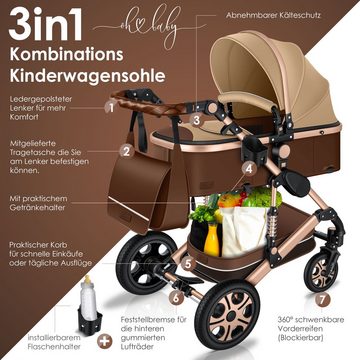 KESSER Kombi-Kinderwagen, Loops Kinderwagen Kombikinderwagen Komplettset