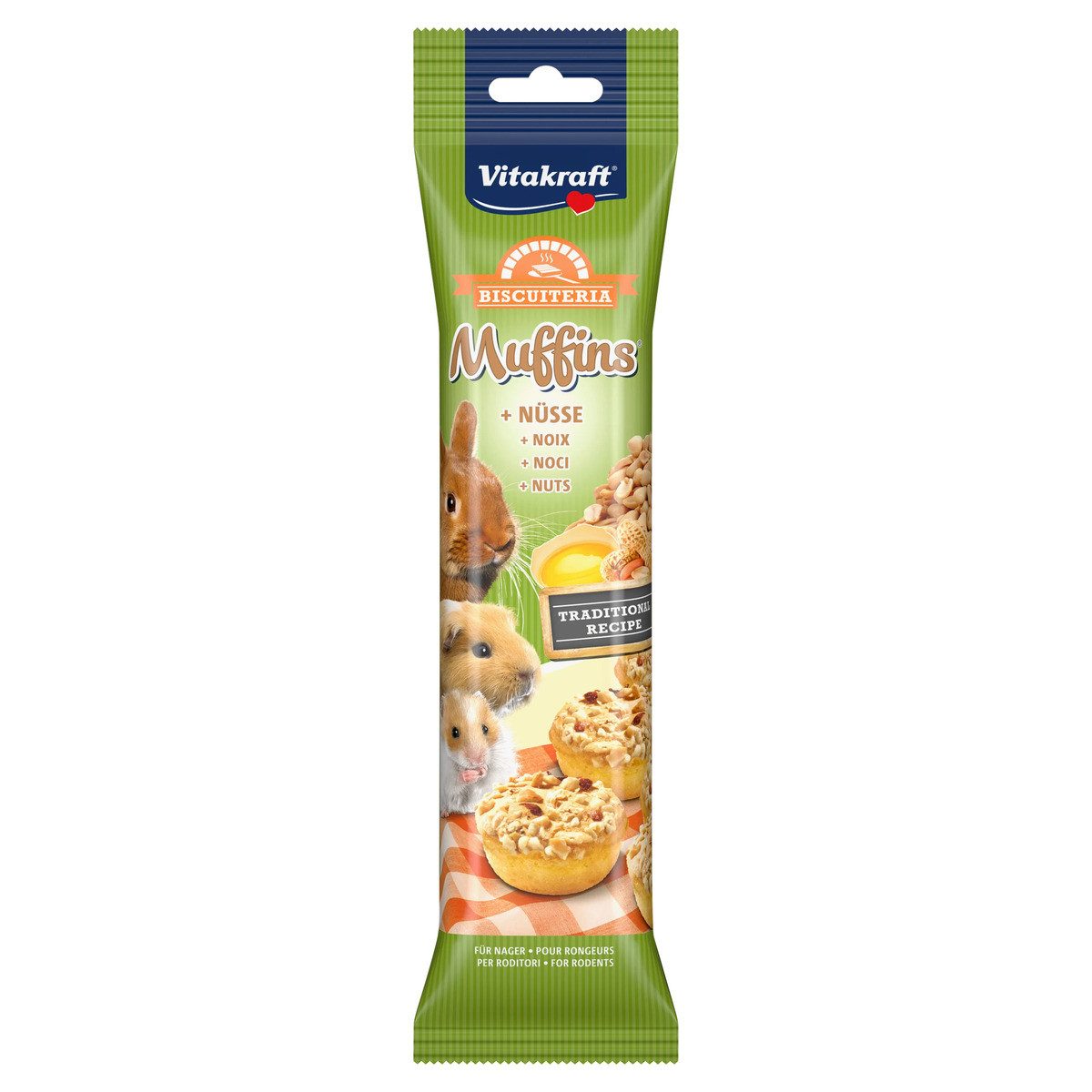 Vitakraft Muffins + Nüsse 5er-Pack, Snack für: Kleintier