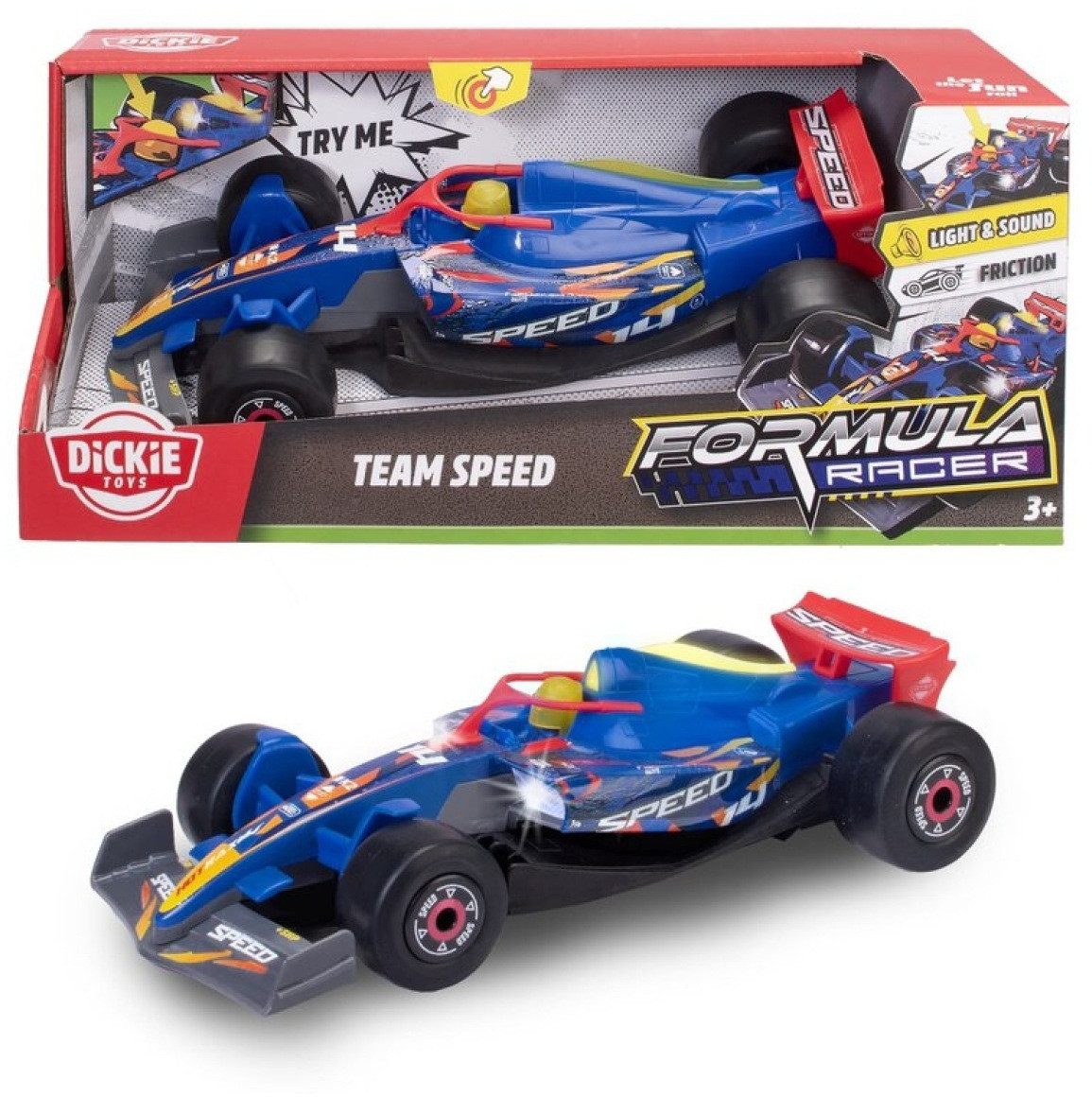 Dickie Toys Spielzeug-Auto Fahrzeug Go Action Asphalt Heroes Formula Racer Team SPEED 203764037
