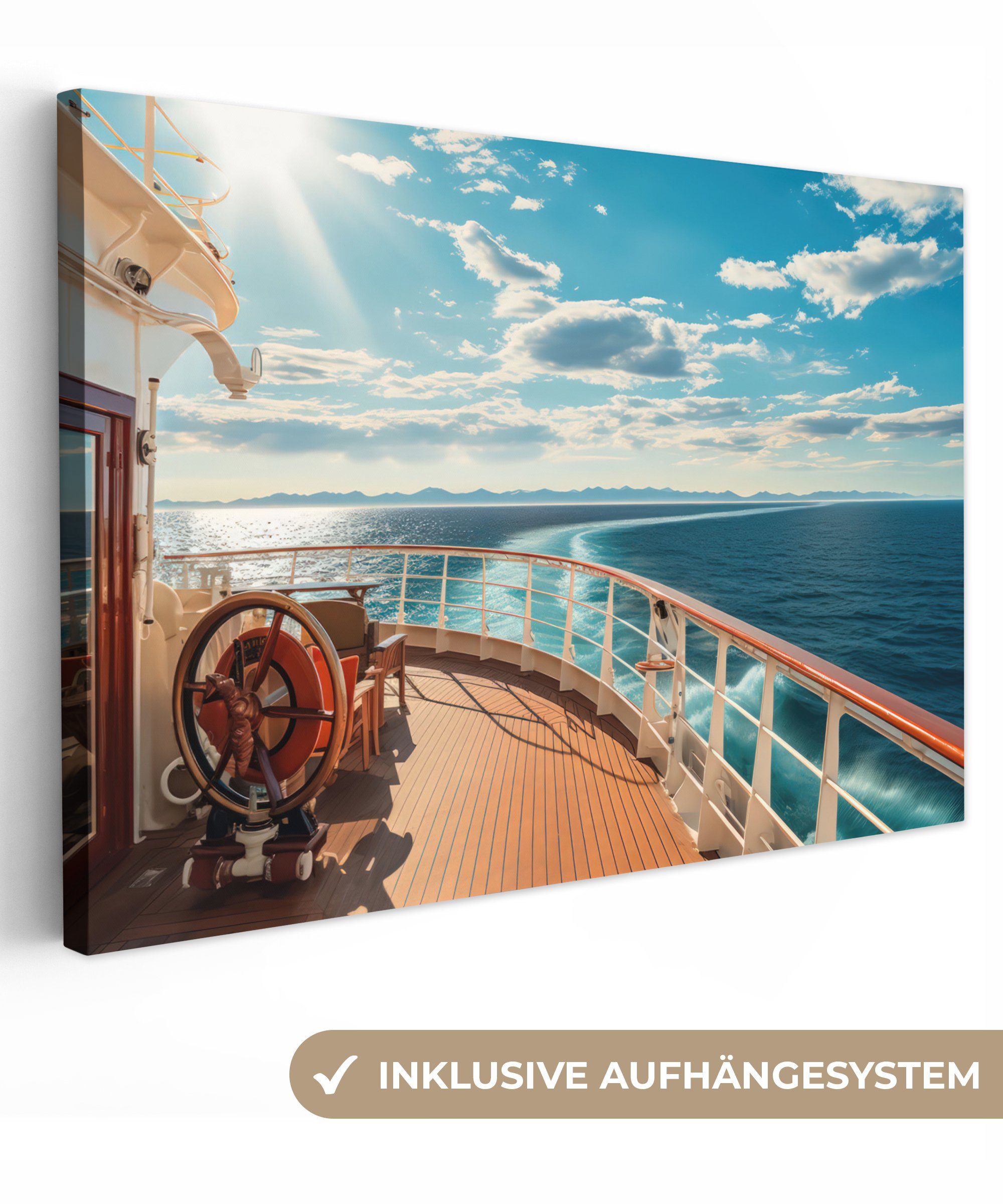 OneMillionCanvasses® Leinwandbild Boot - Wasser - günstig online kaufen