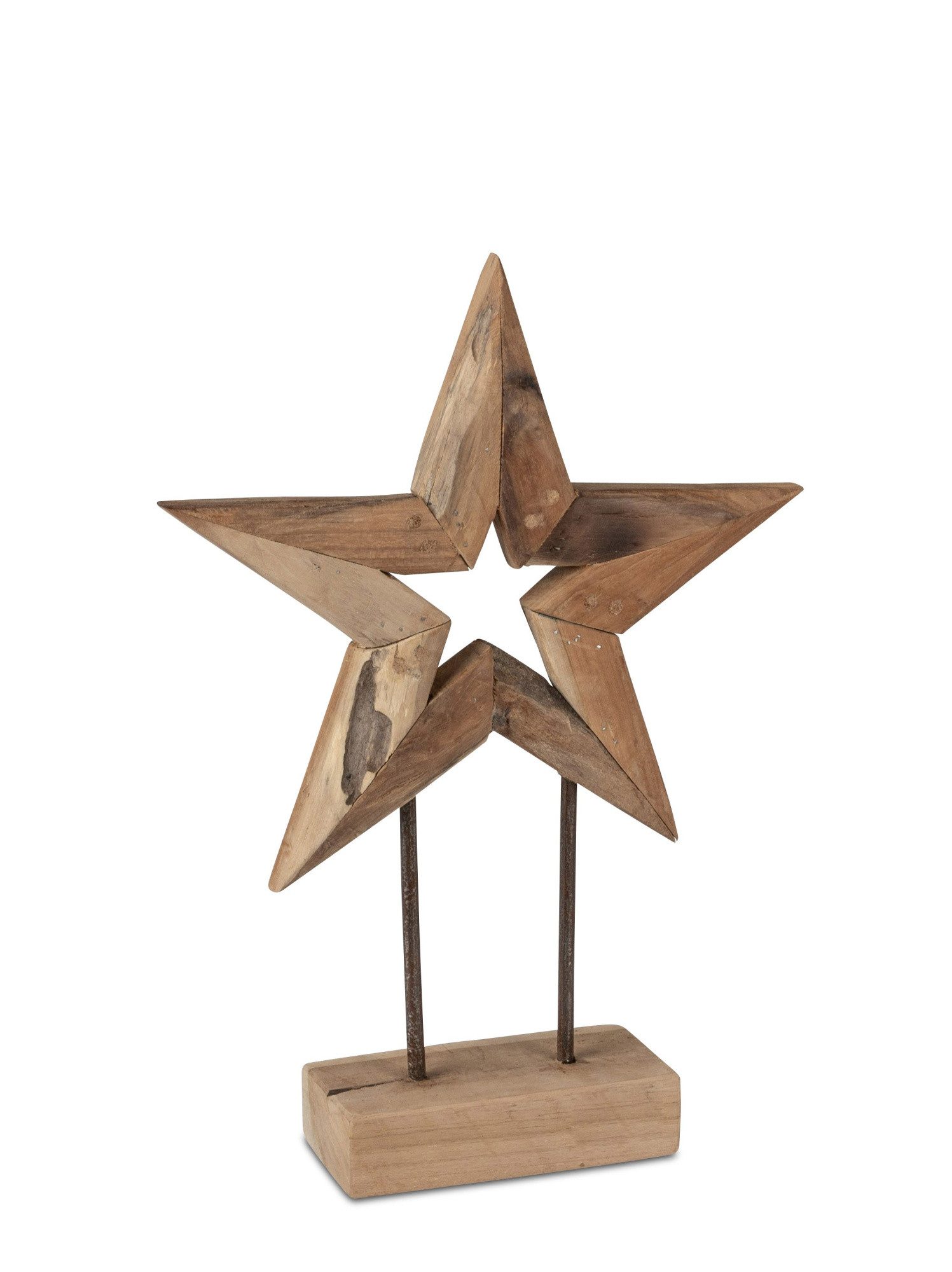 formano Dekoobjekt Deko-Stern 619921 – Teakholz – Weihnachtsdekoration – 28 cm