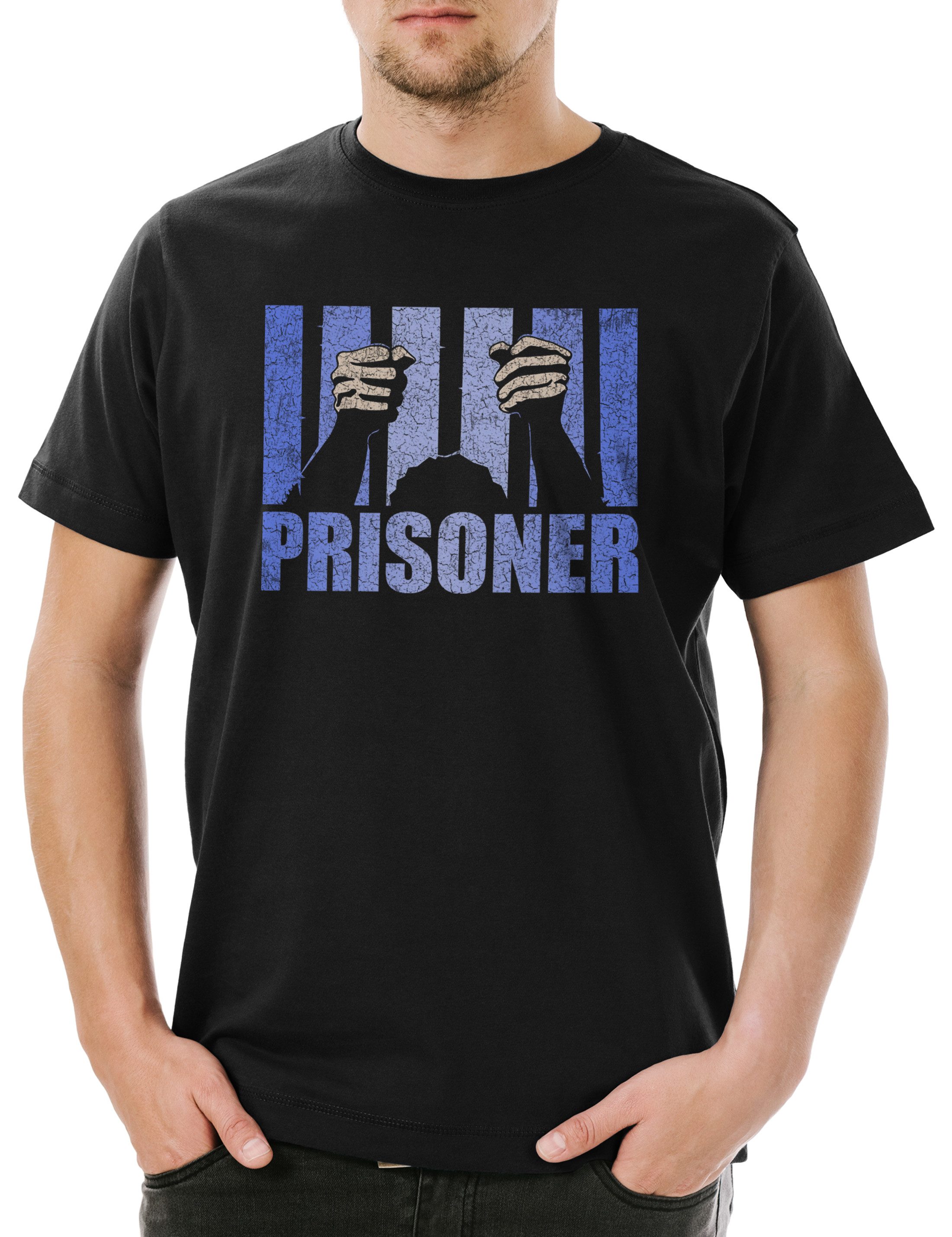 Print-Shirt Urban Backwoods Prisoner Herren T-Shirt Schwarz Größe M