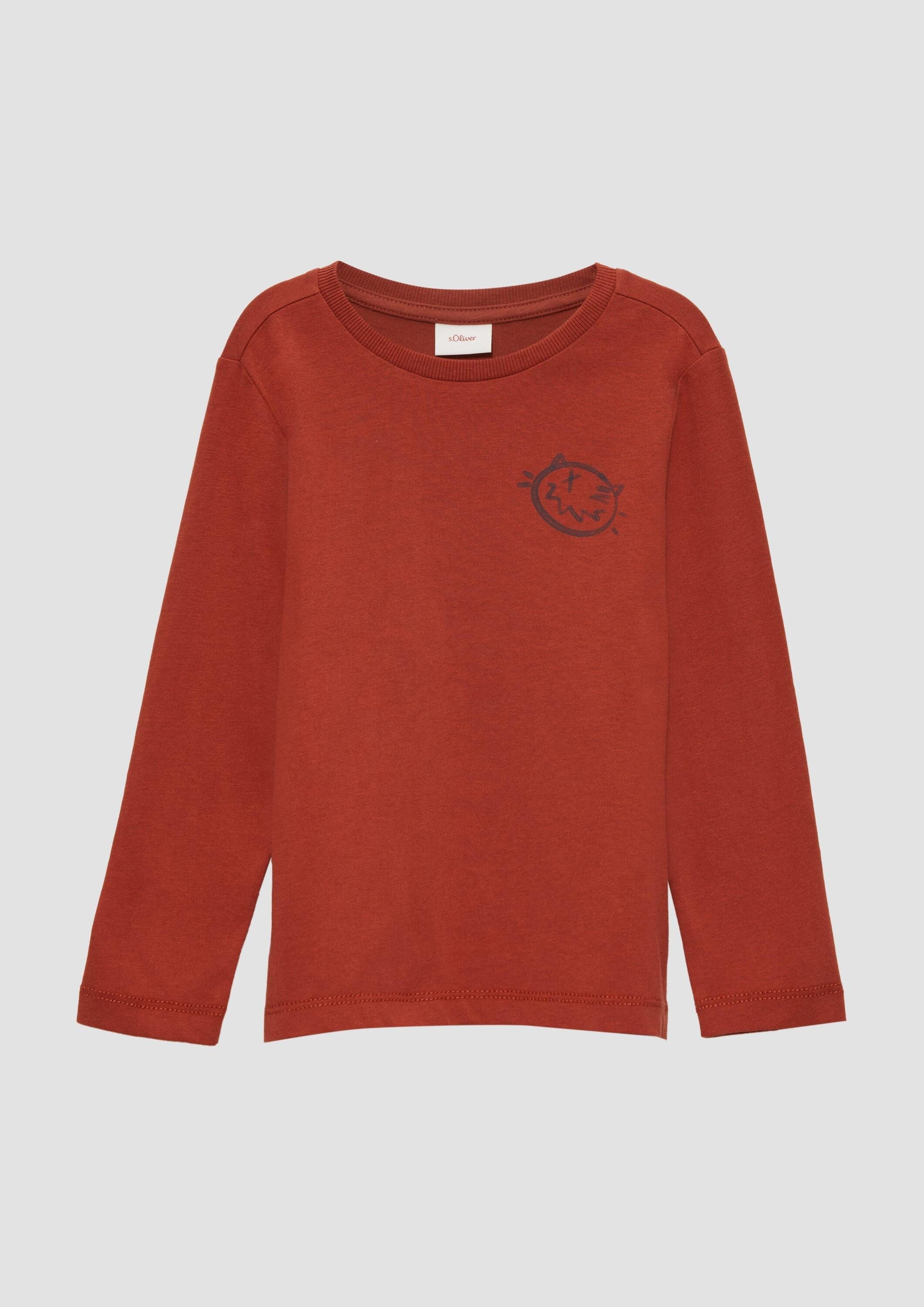s.Oliver Langarmshirt T-Shirt Langarmshirt mit großem Rückenprint