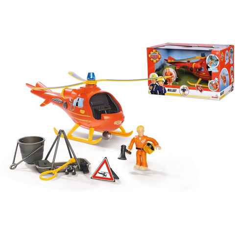 SIMBA Spielzeug-Hubschrauber Feuerwehrmann Sam, Wallaby, mit Sound- und Lichteffekten