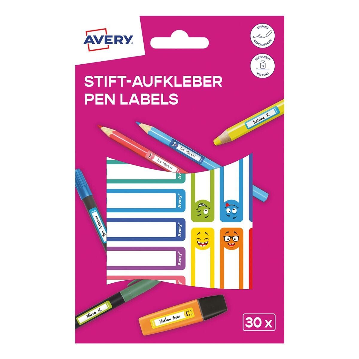Avery Zweckform Etiketten, 30er Pack Stift-Aufkleber