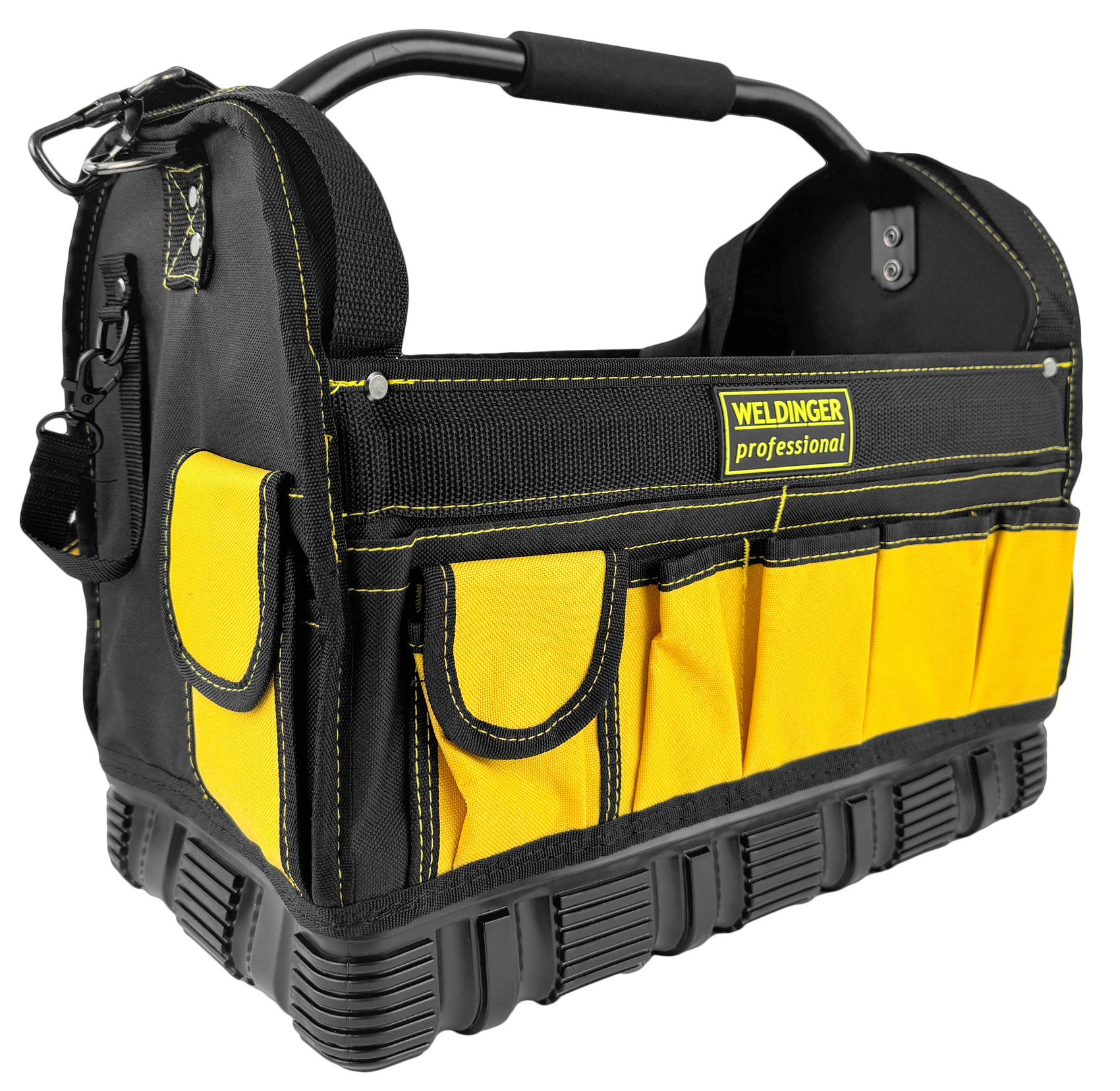 WELDINGER Werkzeugtasche Werkzeugtasche Hard Base Rohrgriff Schultergurt Funktionstaschen, oben liegende Klettlaschen für Langwerkzeuge