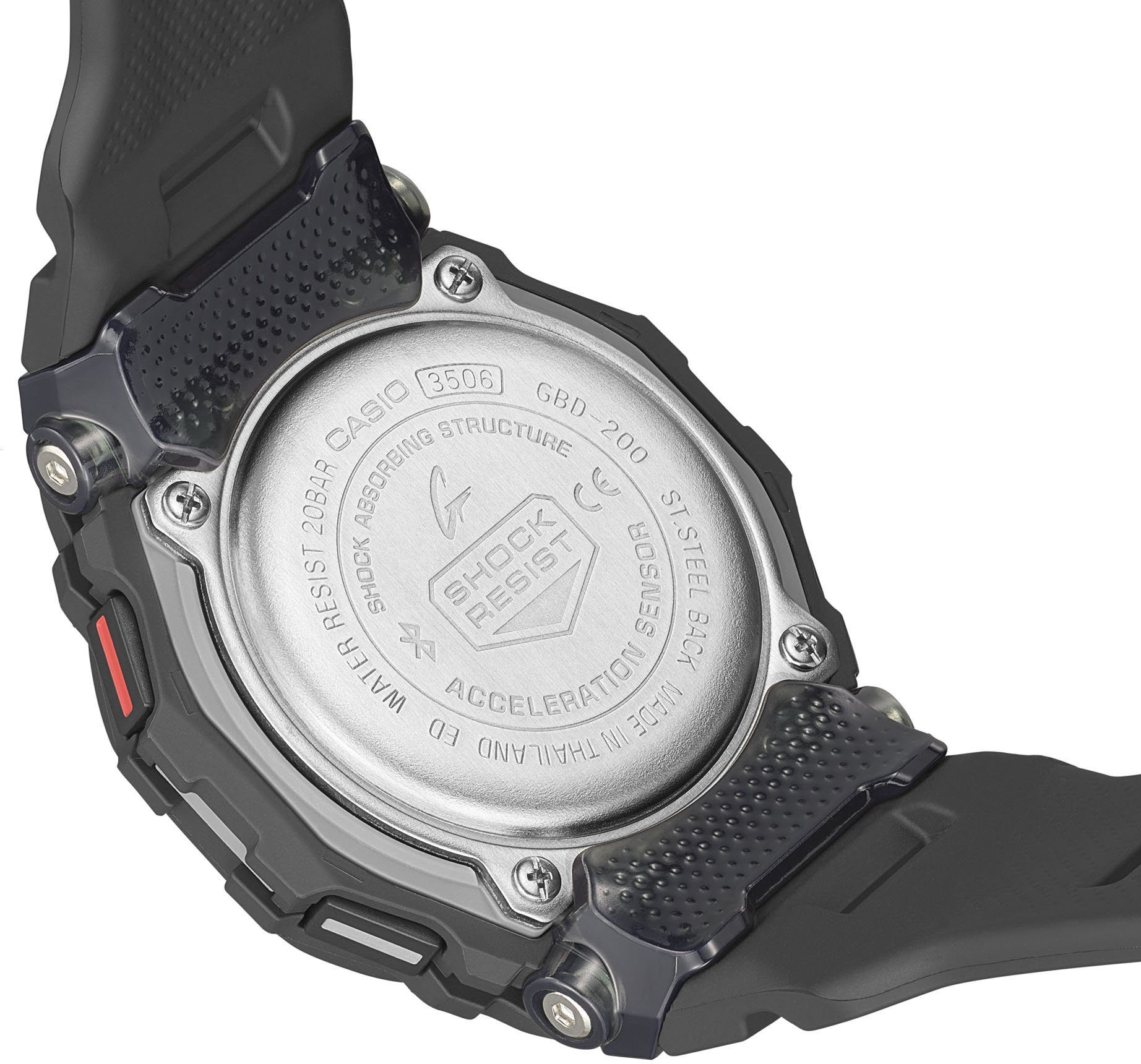 CASIO G-SHOCK GBD-200 Smartwatch, Armbanduhr, Herren,Bluetooth,Schrittzähler,bis 20bar wasserd.,digital schwarz