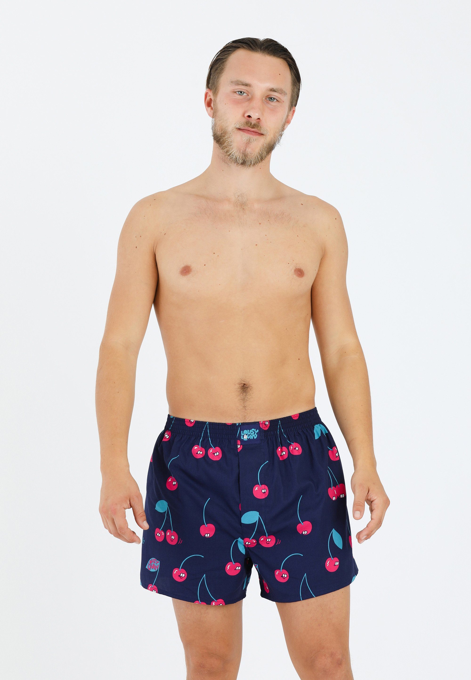 Lousy Livin Boxershorts mit im 2er-Pack Design & Cherry buntem Berry