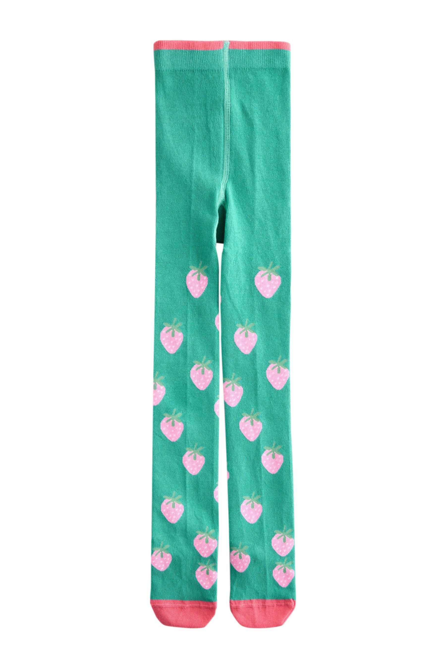 Strumpfhose Strumpfhose mit hohem Baumwollanteil, Erdbeere
