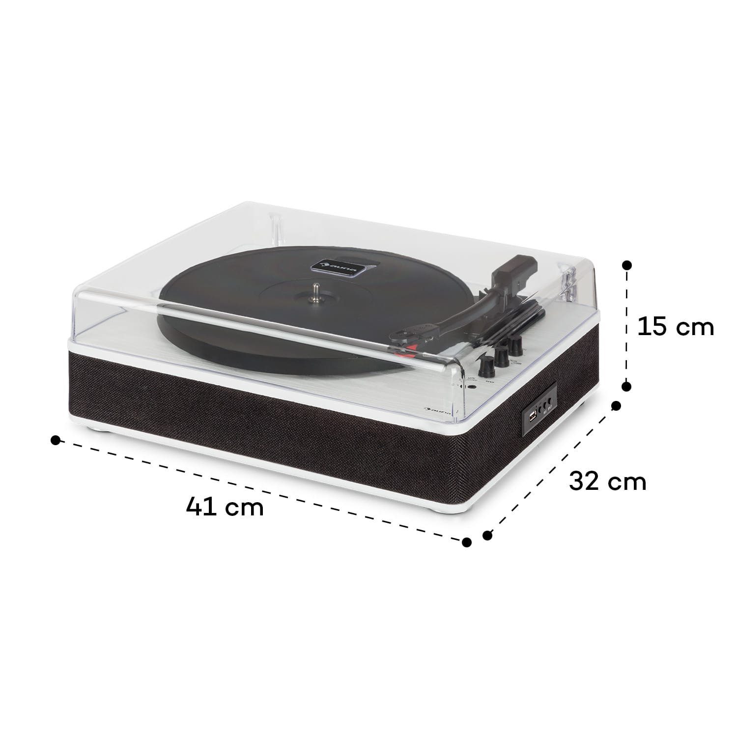 Plattenspieler Schallplattenspieler Auna Lautsprecher Vinyl (Riemenantrieb, mit Plattenspieler) Plus Bluetooth, TT-Classic