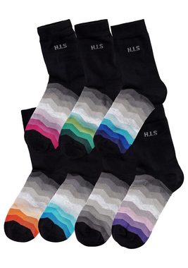 H.I.S Basicsocken (Set, 7-Paar) mit schwarzem Schaft