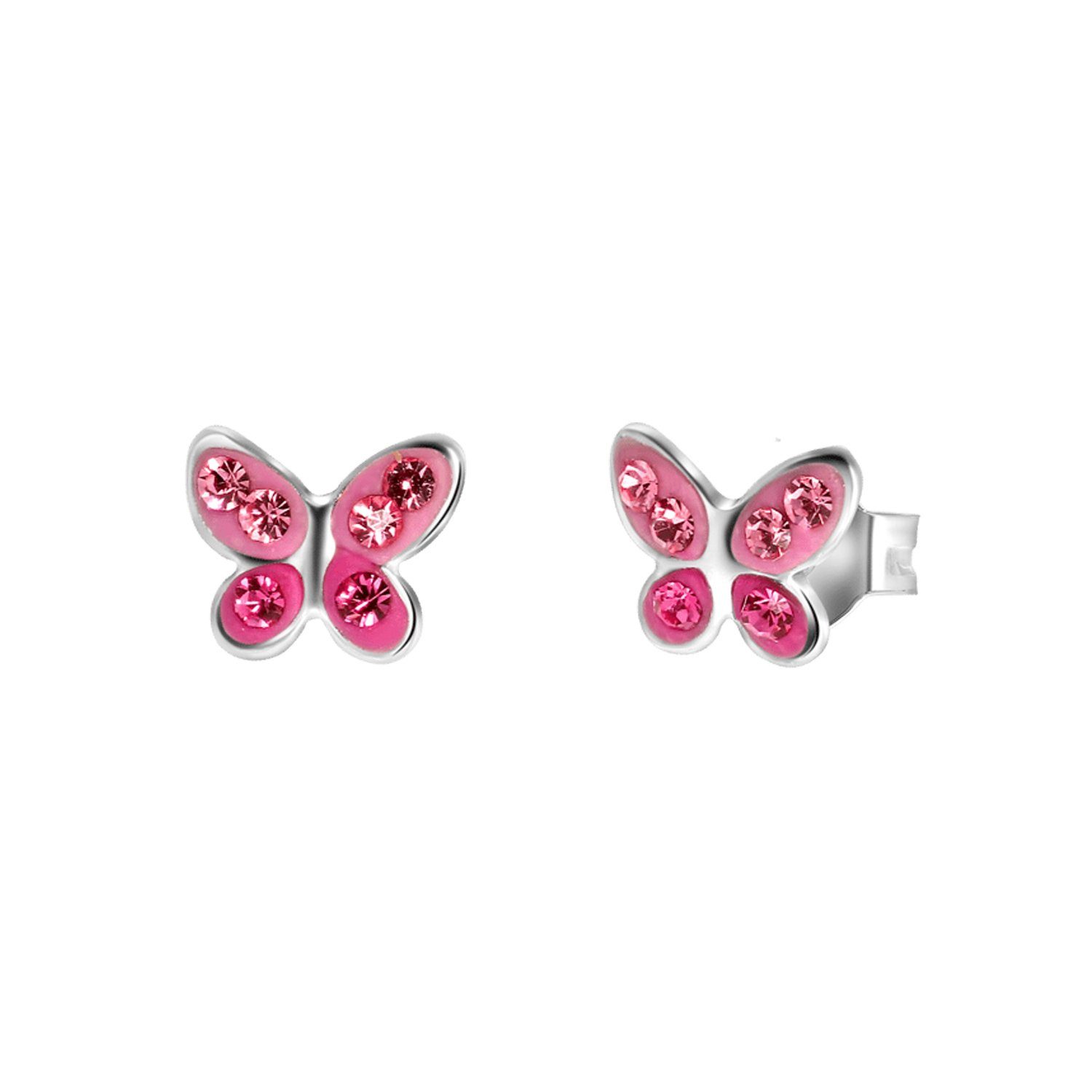 LUCARDI Paar Ohrstecker Ohrring - 925 Silber - Silber - Zirkonia - Kinder