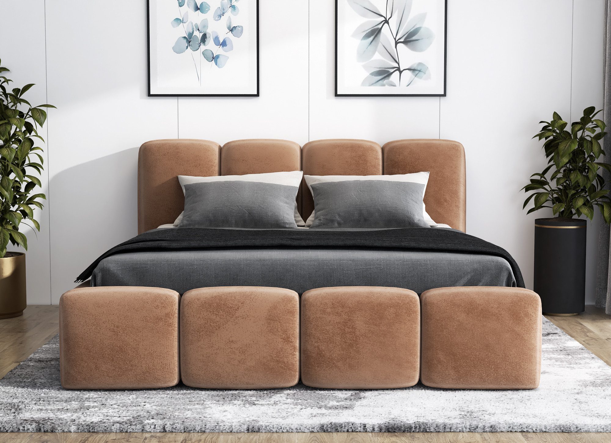 A&J MöbelLand GmbH Polsterbett DANA mit Matratze, Lattenrost und Bettkasten günstig online kaufen