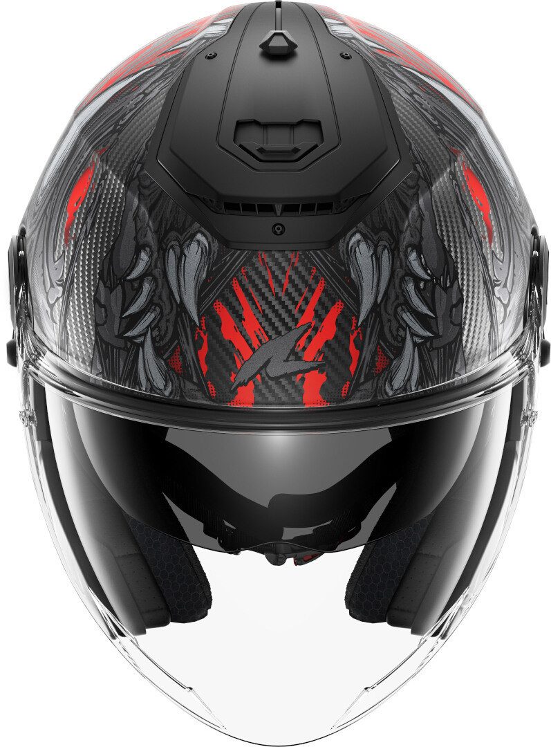 SHARK HELMETS Motorradhelm SHARK RS JET CARBON SHAYTAN KRA, Black Red Anthracite, Gr. M