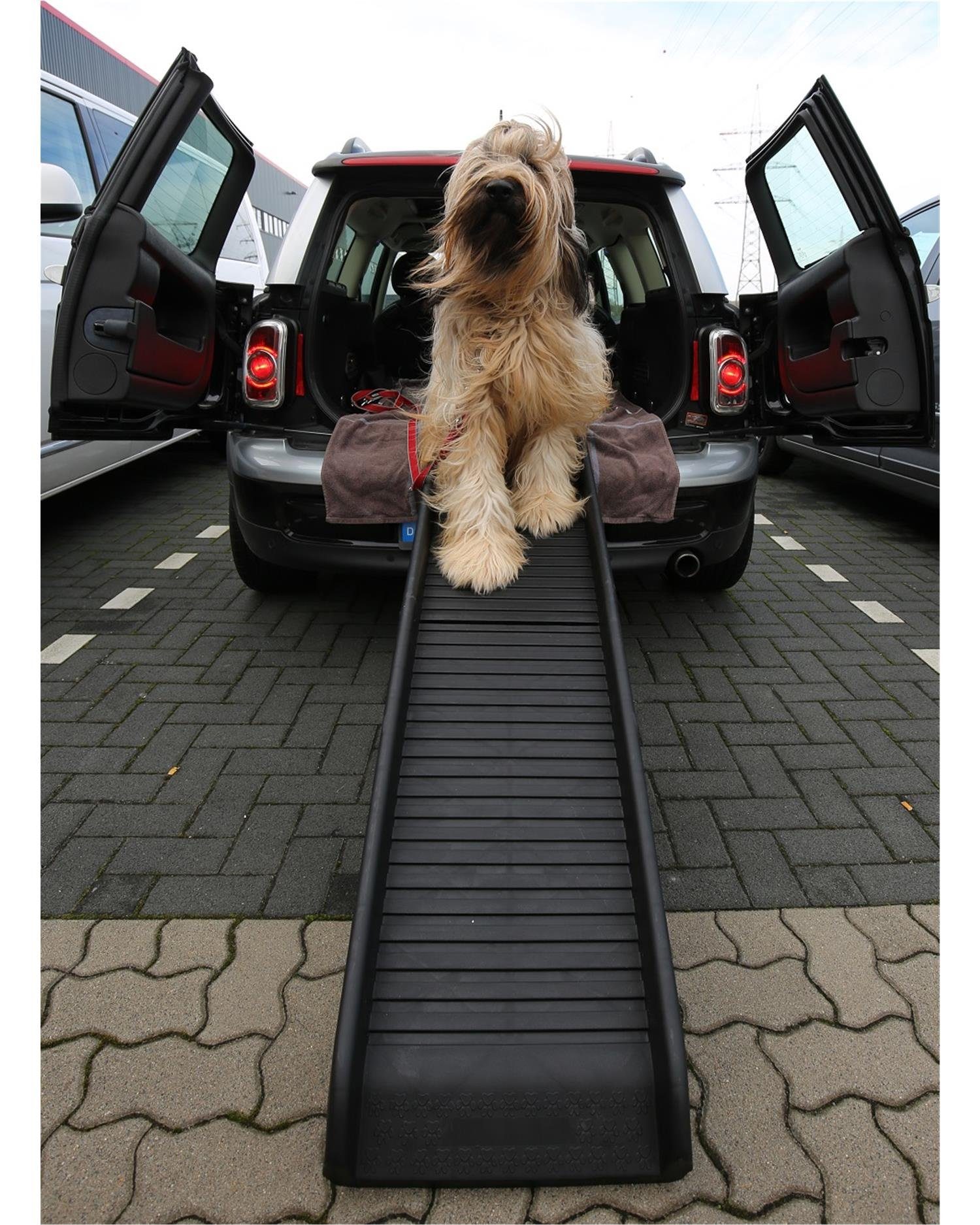 Steelboxx Hundematte Auto Hunderampe klappbar Anti Rutsch Profil 155 x 39cm bis 90kg 400281
