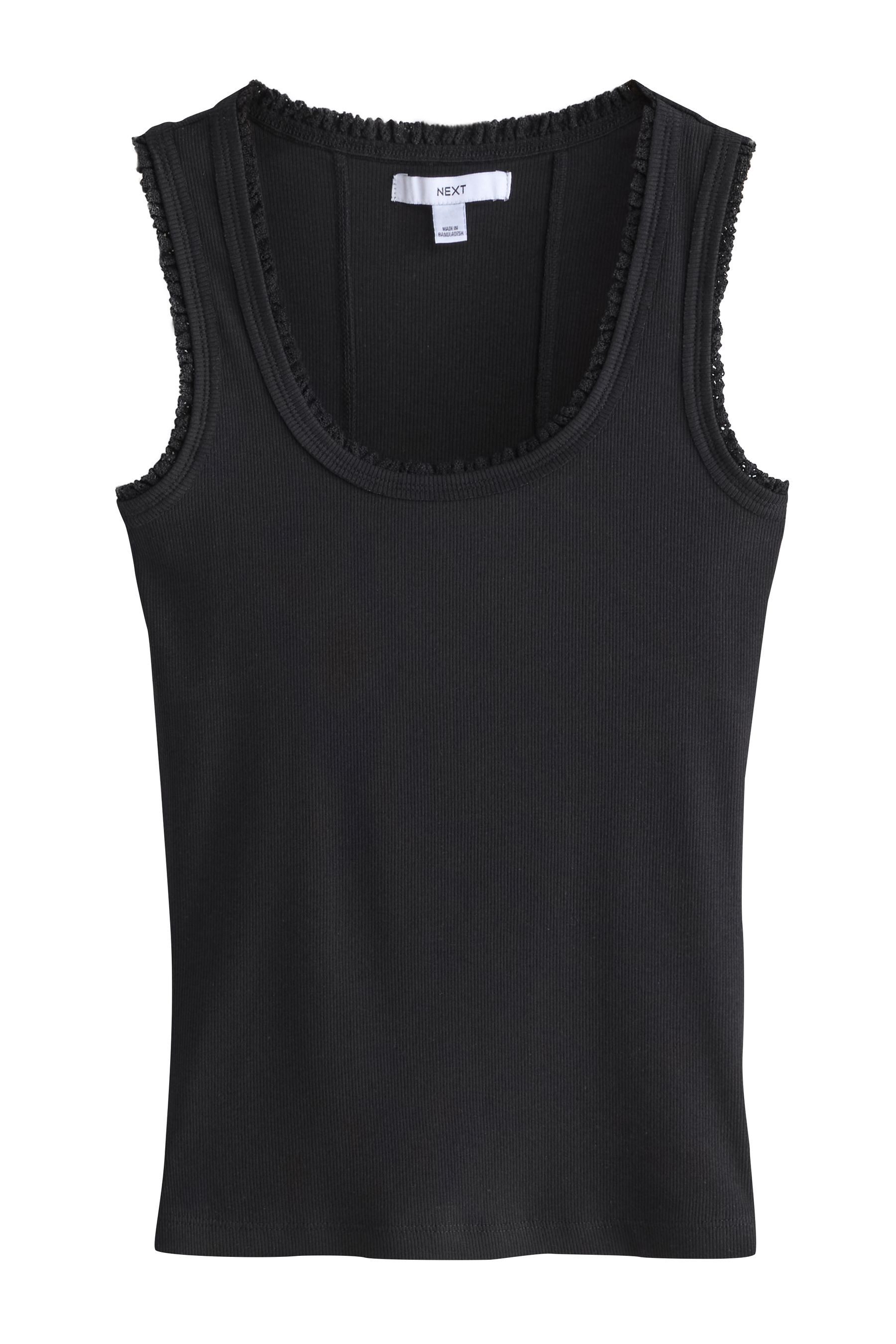 Next Trägertop Geripptes Premium Tanktop mit U-Ausschnitt (1-tlg)