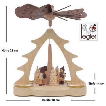 Dieter Legler GmbH & Co. KG Weihnachtspyramide Tisch Pyramide Schwibbogenhändler 15x19x24 cm - Original Erzgebirge