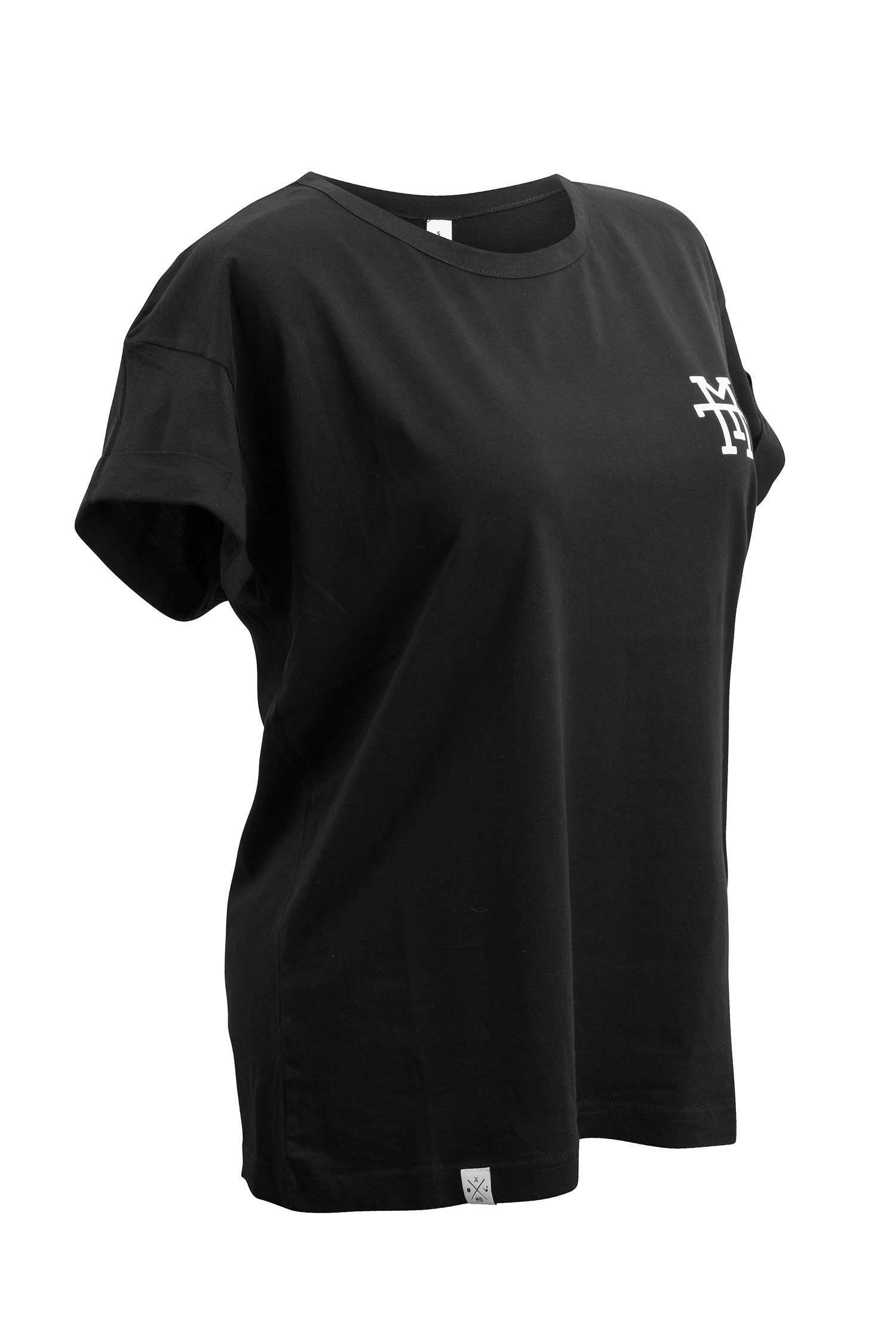 - Oversize T-Shirt Boyfriend T-Shirt Baumwolle Manufaktur13 T-Shirt 100% Schwarz