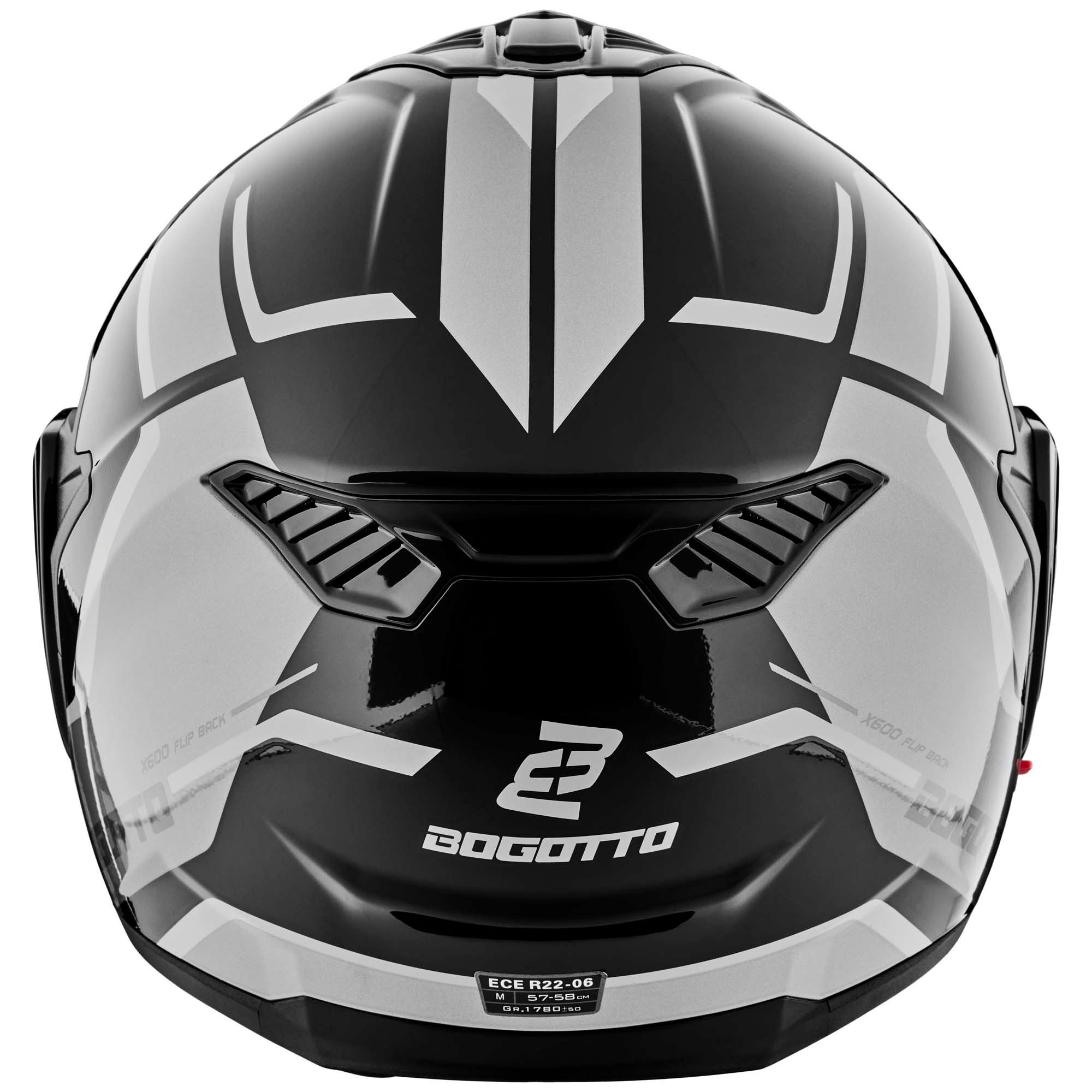 Bogotto Motorradhelm FS-X600 Vyda Klapphelm, vorbereitet für Kommunikationssystem,geeignet für Brillenträger,v
