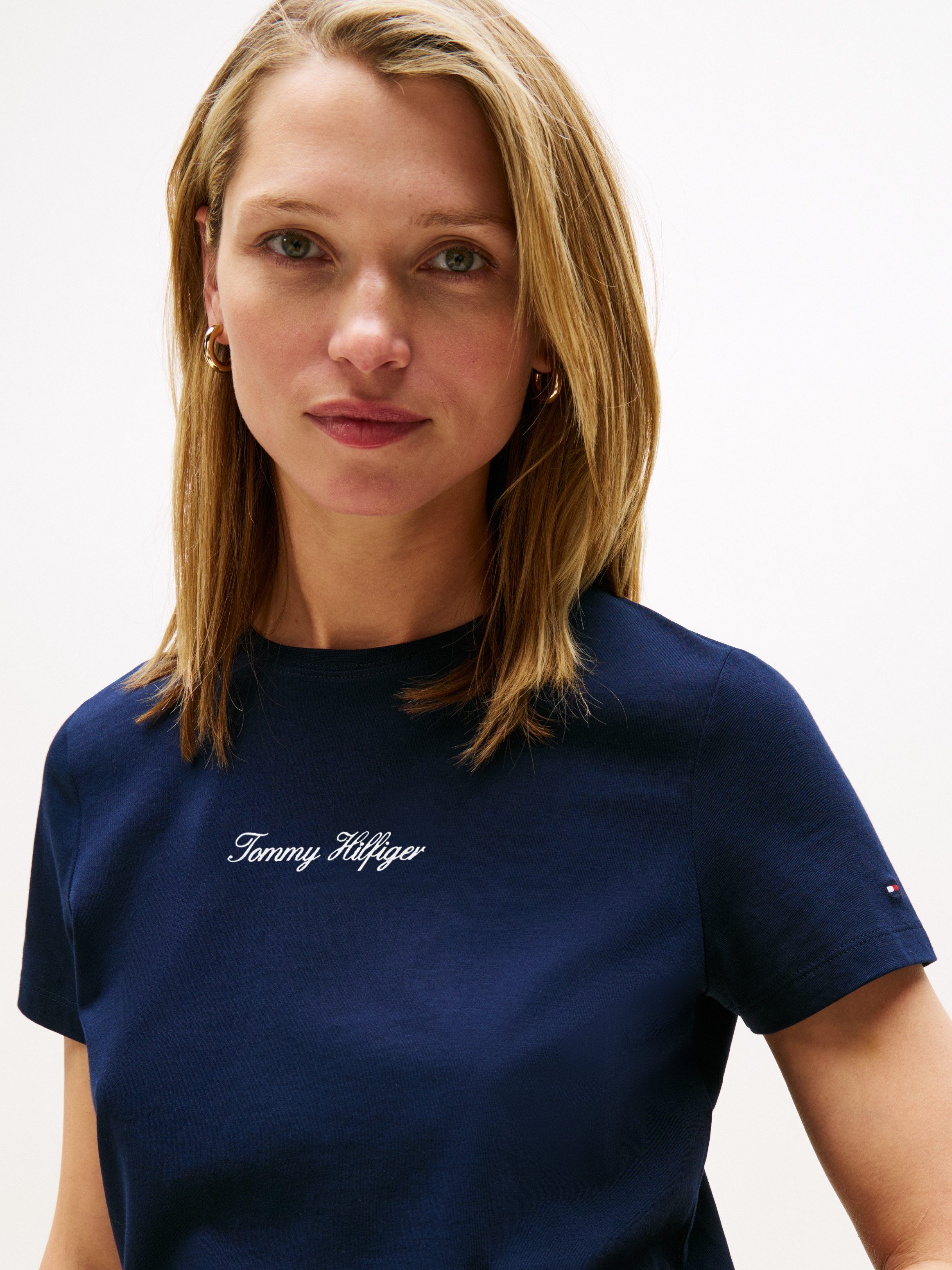 Tommy Hilfiger Kurzarmshirt CLASSIC SCRIPT REG SS TEE günstig online kaufen