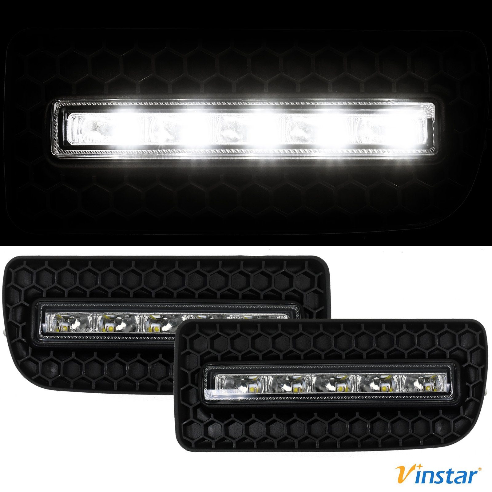 Vinstar KFZ-Ersatzleuchte LED Tagfahrlicht SET DRL für BMW, kompatibel mit: BMW E36 3er 1990-2000