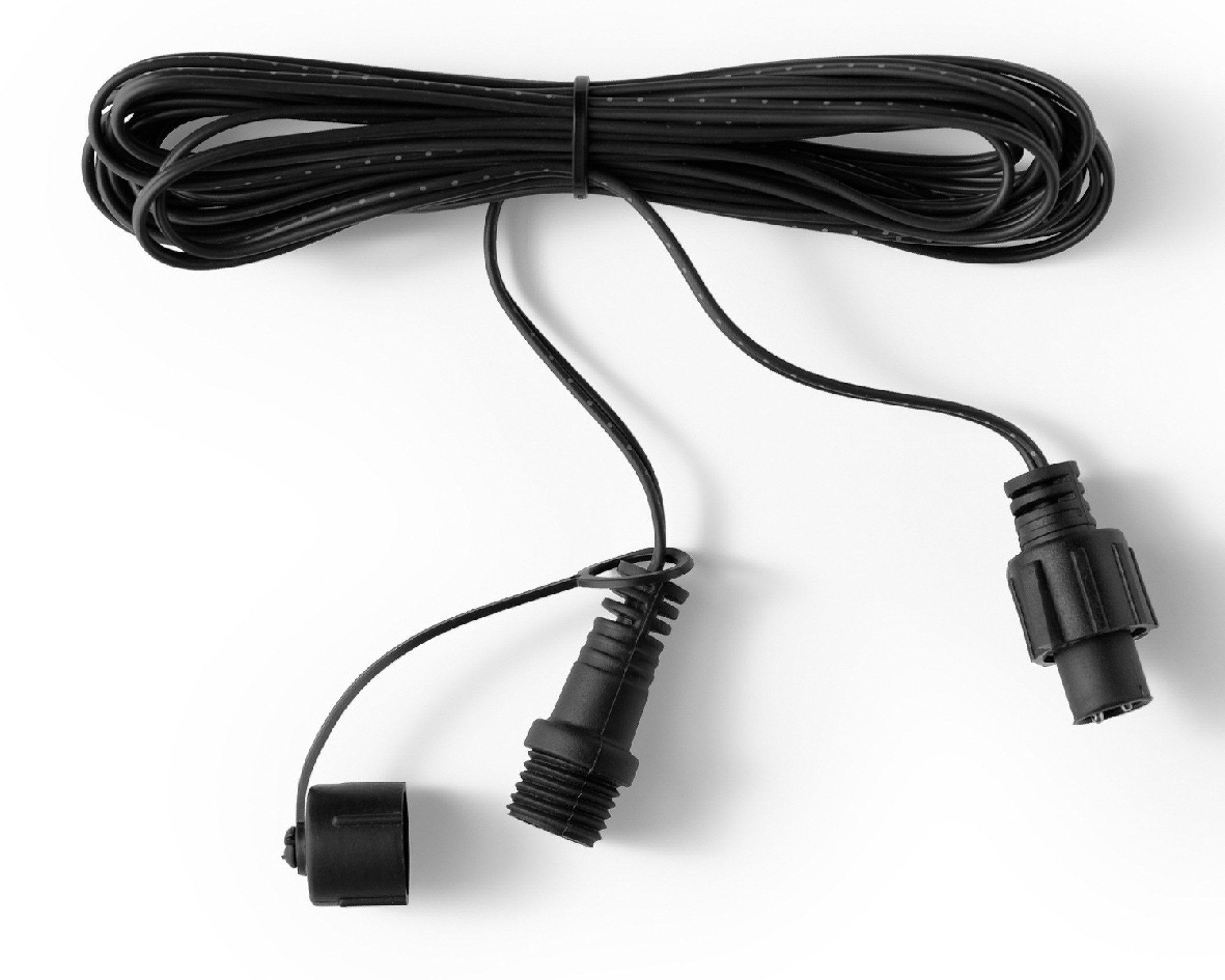 Lumineo LED-Lichterkette, Verlängerungskabel 5m PVC Kabel Outdoor Schwarz