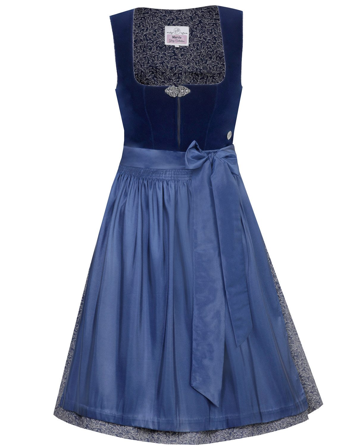 Dirndl 'Elisabeth' Samt 697758, Azurblau 58cm