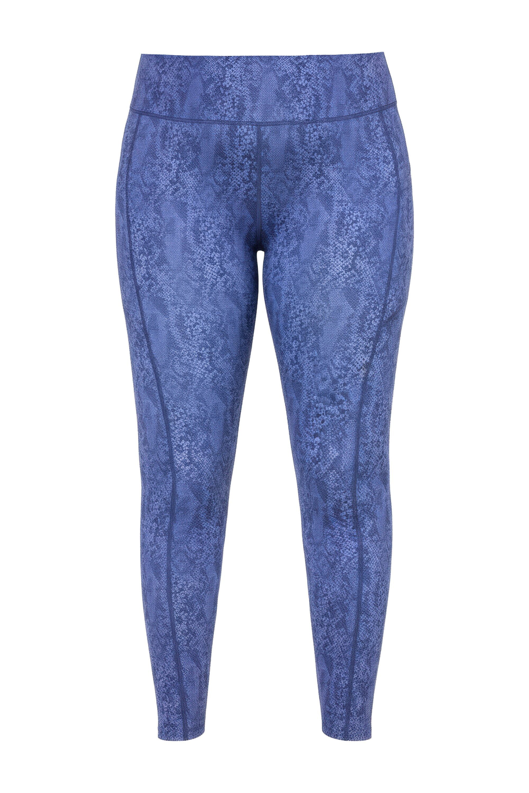 Leggings Sport-Tights High Waist Snake Print knöchellang