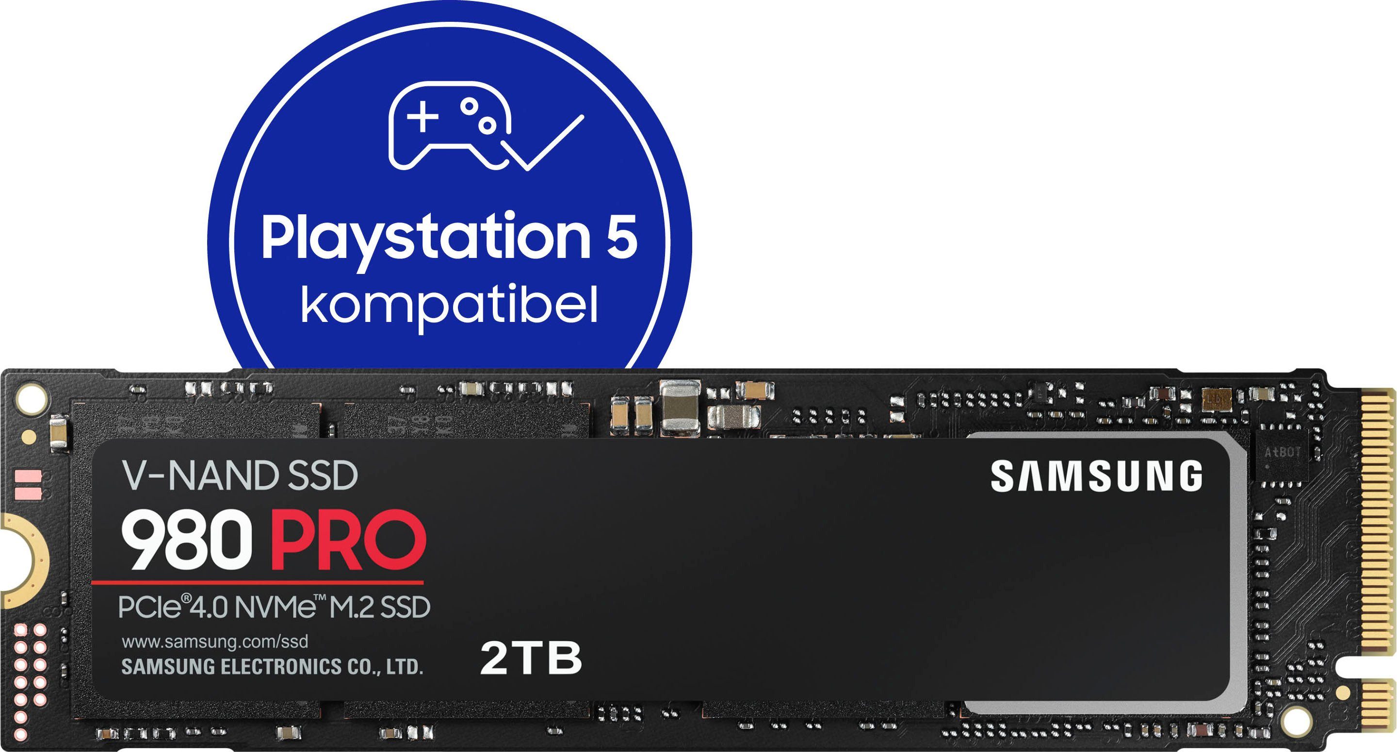 Samsung »980 PRO 2TB SSD« interne SSD (2 TB) 7000 MB/S Lesegeschwindigkeit,  5100 MB/S Schreibgeschwindigkeit, Playstation 5 kompatibel, PCIe® 4.0  NVMe™, M.2 online kaufen | OTTO