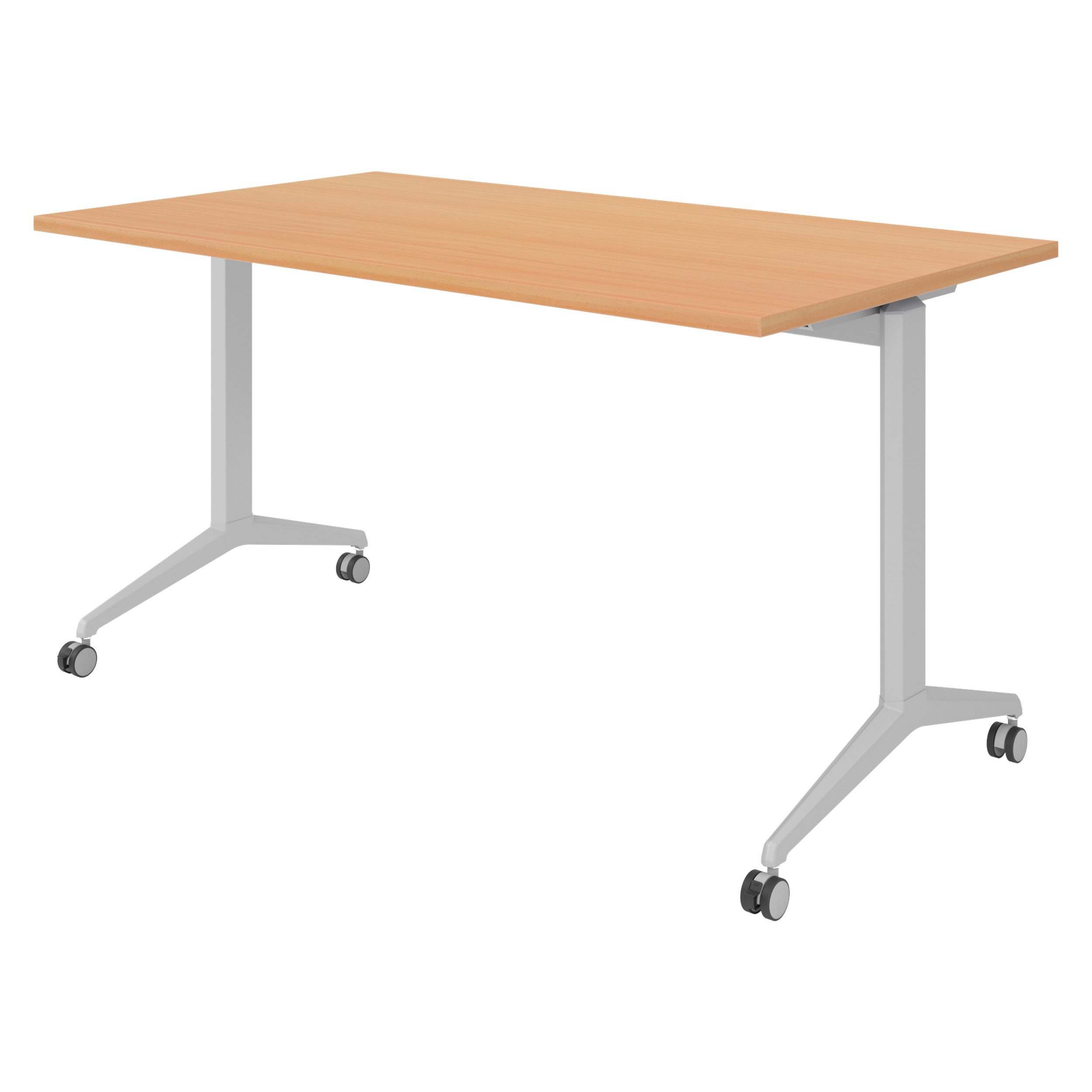 bümö Schreibtisch bümö Seminartische, Rechteck: 140 x 80 cm - Dekor: Buche