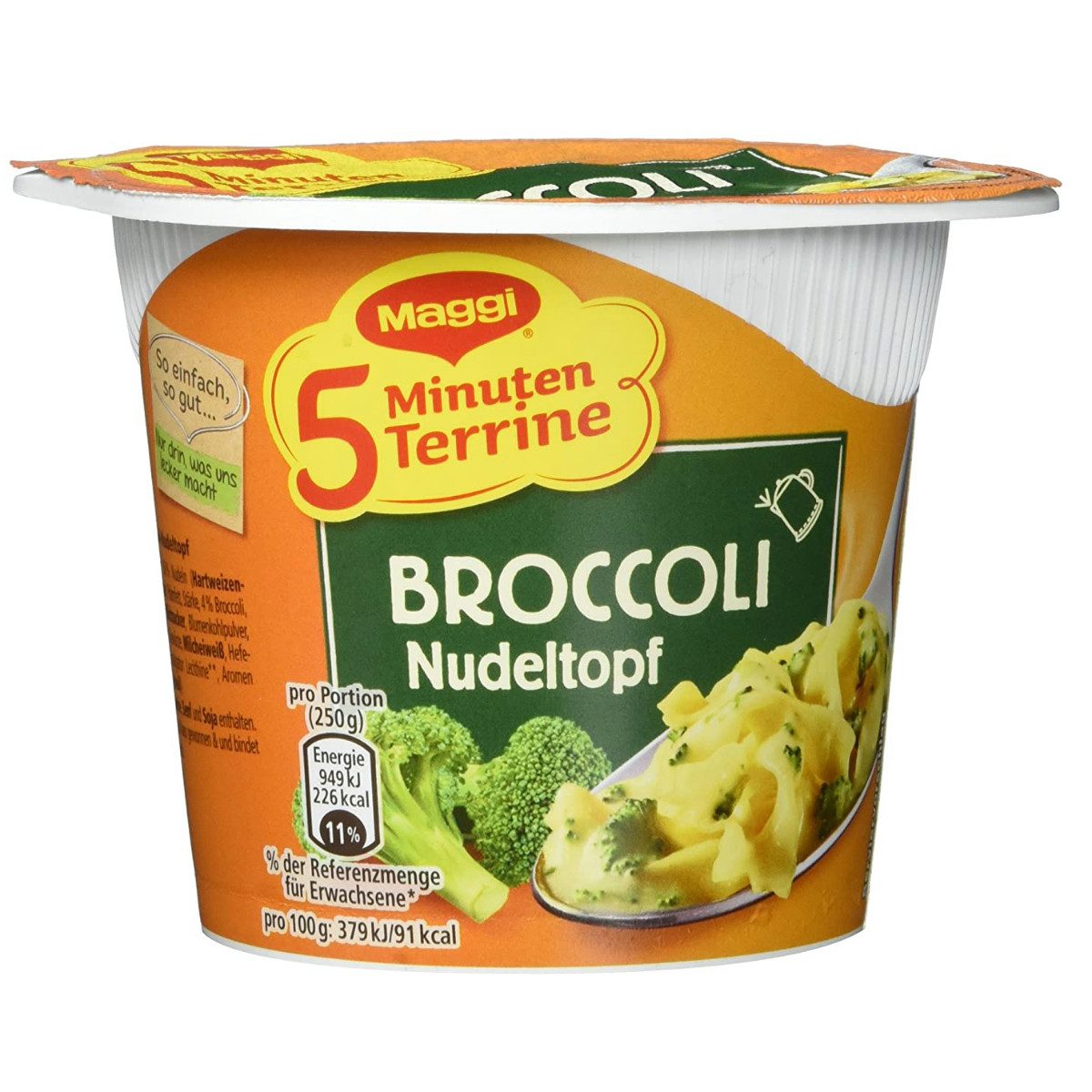MAGGI Fertiggericht, Maggi 5 Minuten Terrine Broccoli Nudeltopf Gemüsenudeltopf 51g