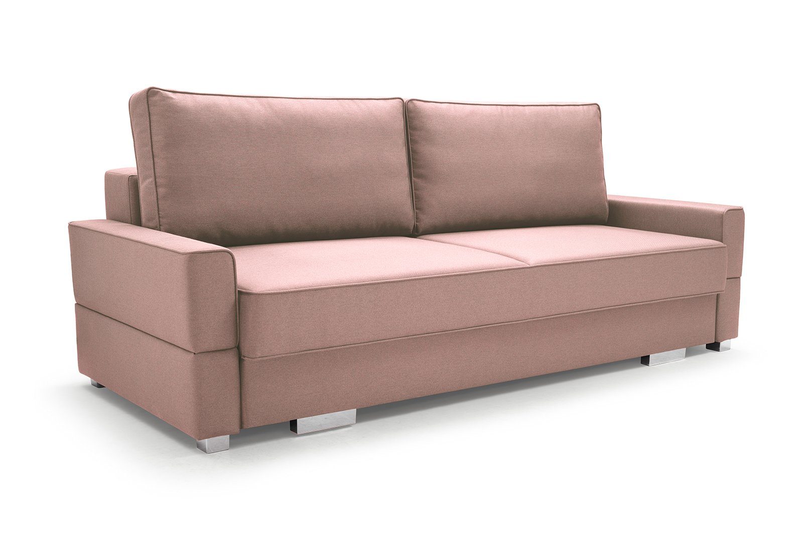 Siblo 2-Sitzer Modernes Zweisitzer Sofa Susanne mit Schlaffunktion Rosa