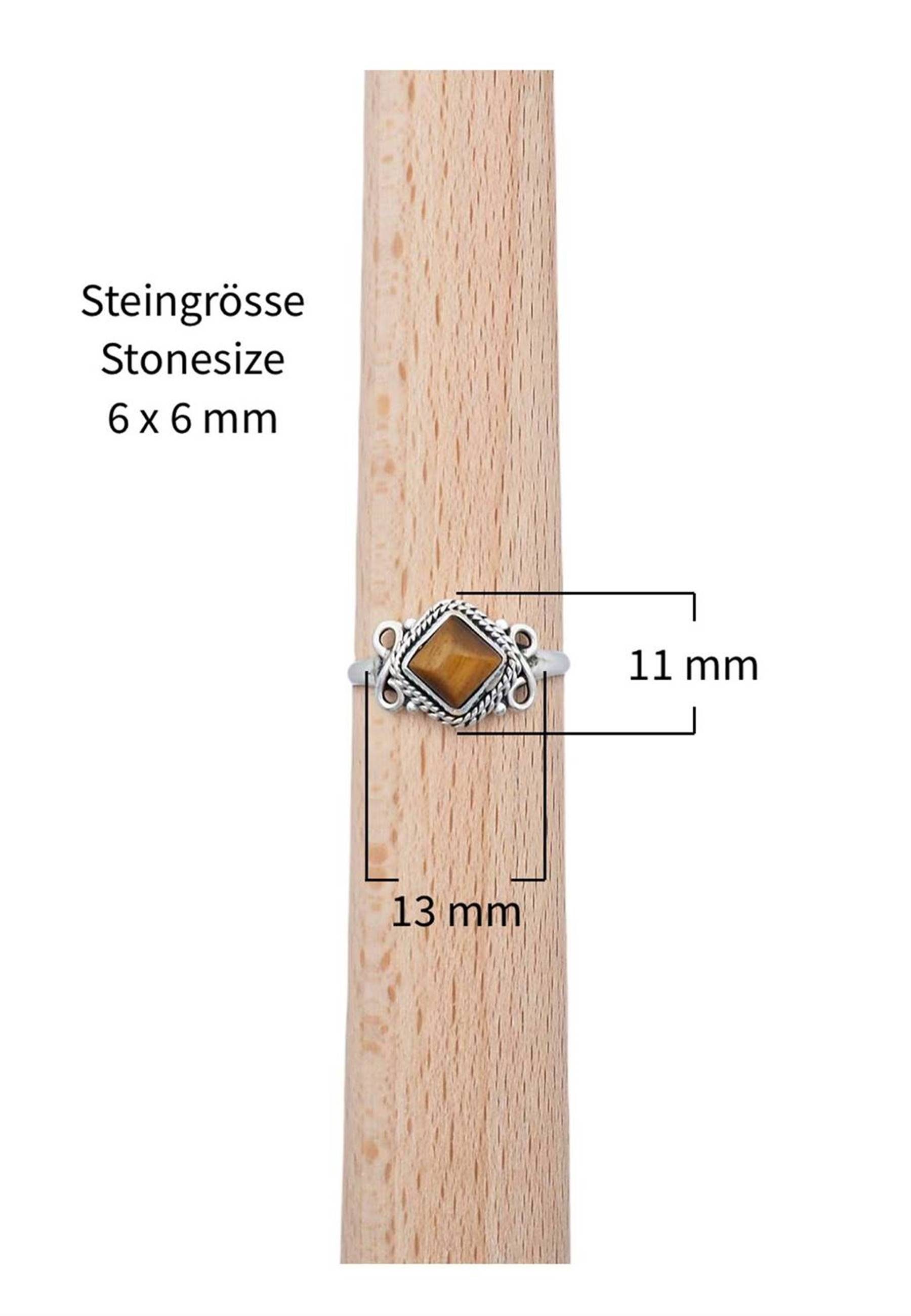 Silberring mit Tigerauge 925er mantraroma Silber