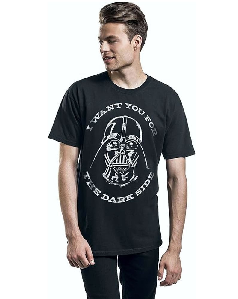 Star Wars Print-Shirt STAR WARS T-Shirt DARKSIDE Schwarz Herren XL XXL