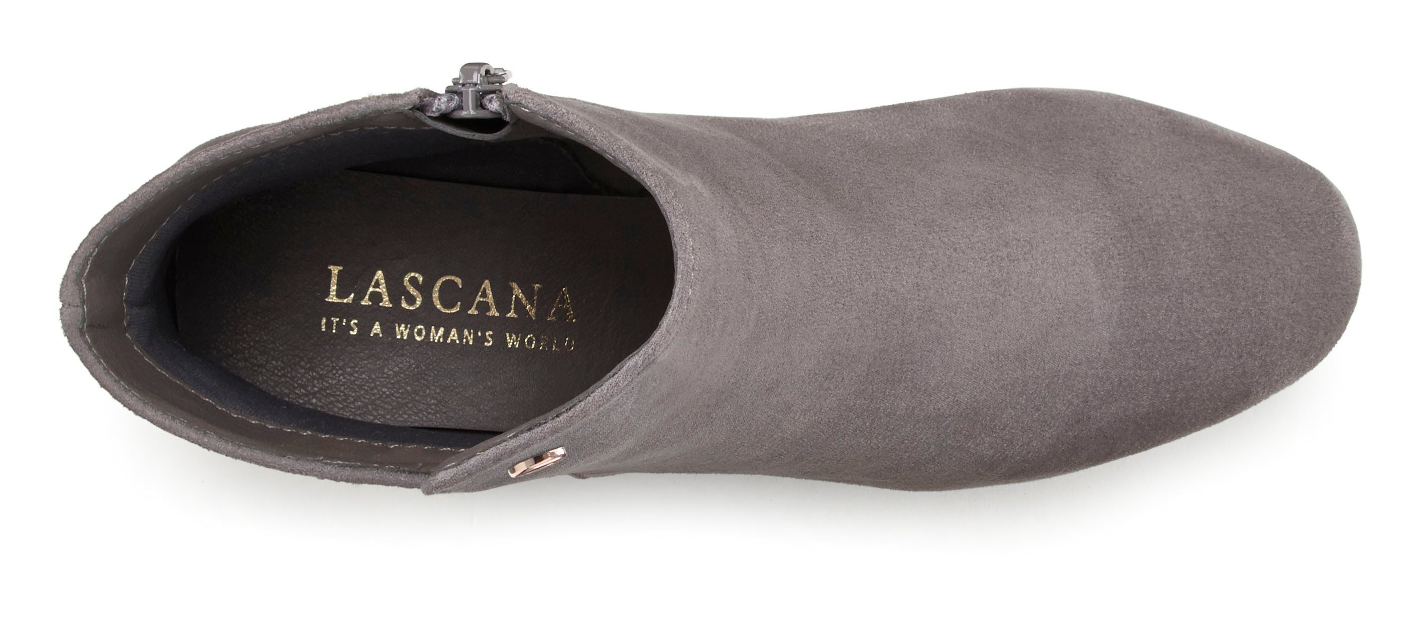 LASCANA Sommerstiefelette Stiefelette mit bequemen Blockabsatz, Ankle Boots, Stiefel VEGAN