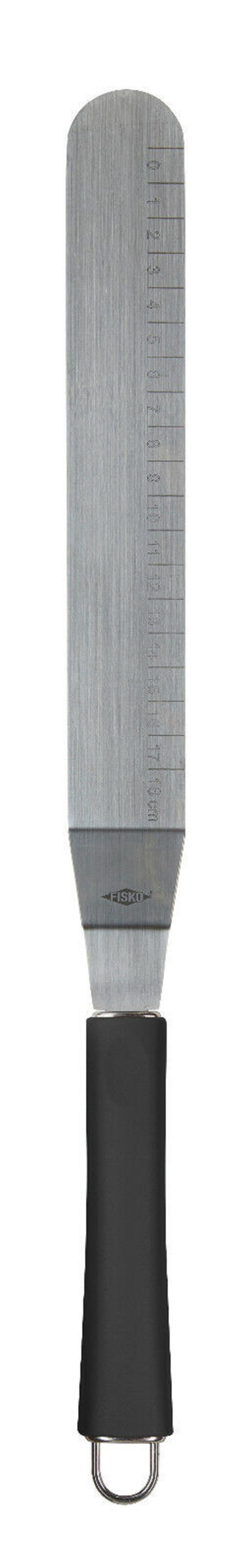 ALPFA Tortenmesser Edelstahl Glasurmesser Streichpalette Schaber Spachtel schwarz 32 cm, aus rostfreiem Edelstahl