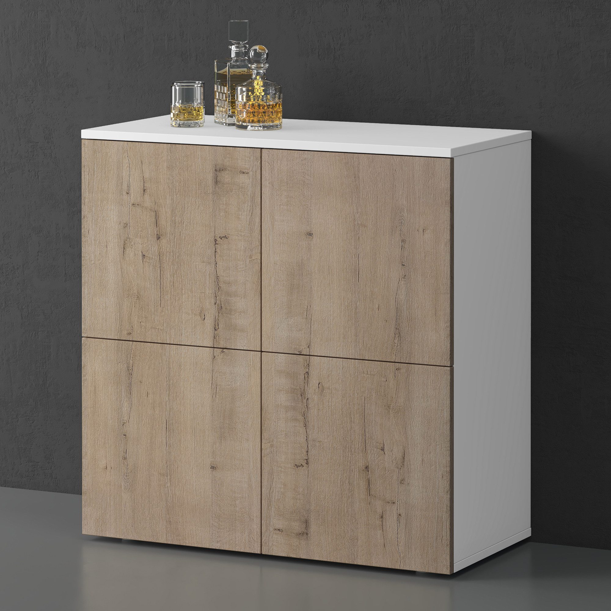 doporro Sideboard Kommode Möbel Mehrzweckschrank Push-to-Open günstig online kaufen