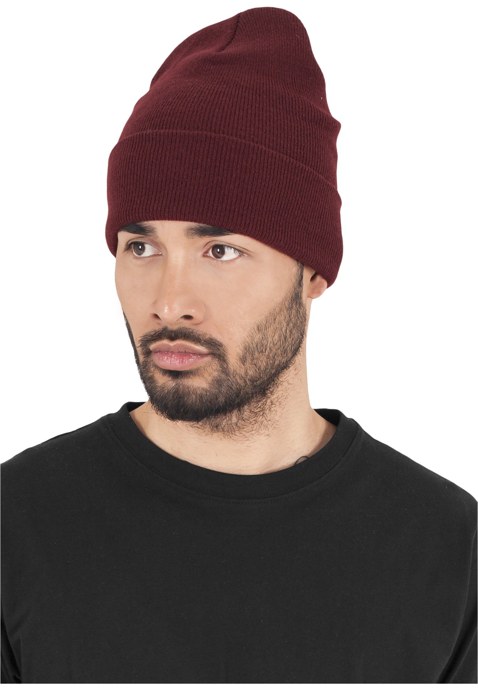 (1-St) Long Accessoires Beanie Heavyweight maroon Flexfit Beanie