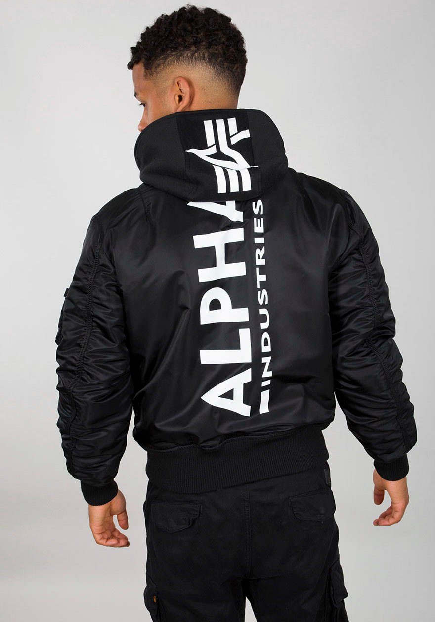 ZH 95 Back Print black Alpha MA-1 Industries /white Bomberjacke