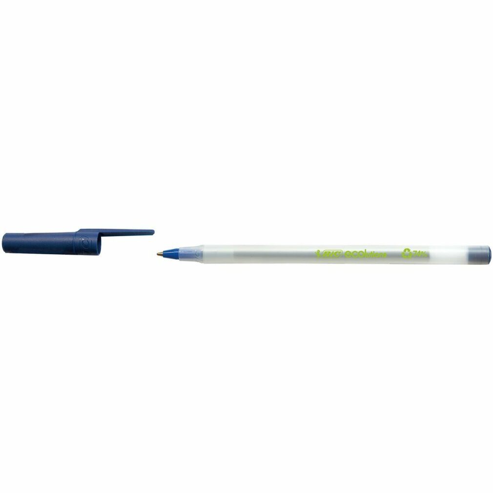BIC Kugelschreiber 60 Kugelschreiber Round Stic ECOlutions transparent Schreibfarbe blau