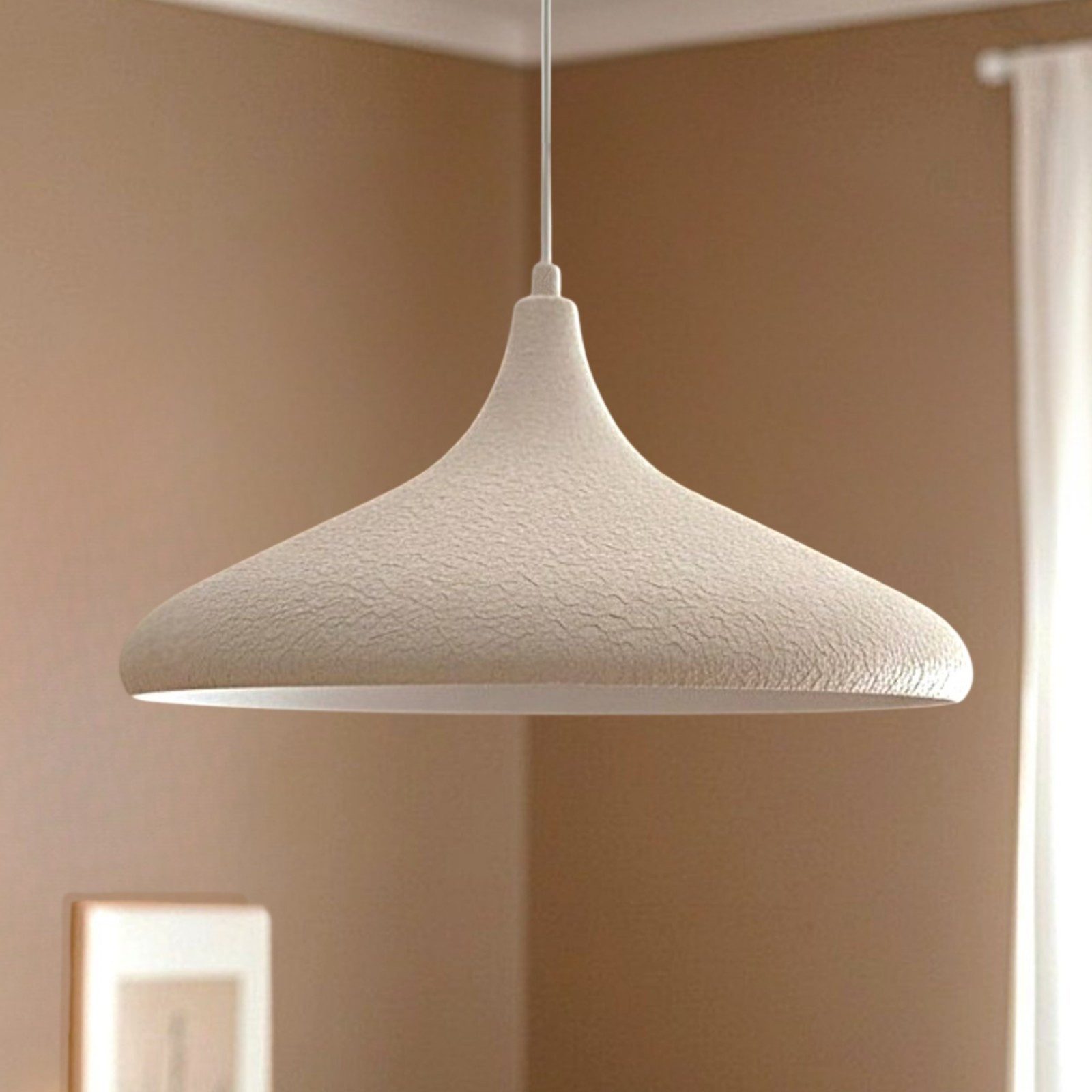 Bamyum Pendelleuchte Bamyum Textur Gemustert Pendellampe, Champion, Ø 35 cm Metall Lampe, ohne Leuchtmittel