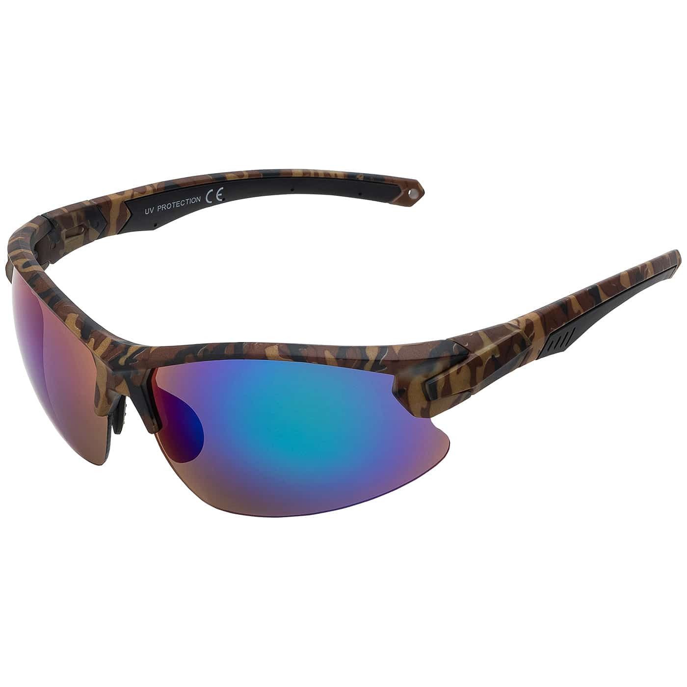 BEZLIT Eyewear Pilotenbrille Unisex Sonnenbrille Sportlich verspiegelt (1-St) mit schwarzen Linsen, Rot/Gelb, Blau und Blau Lila
