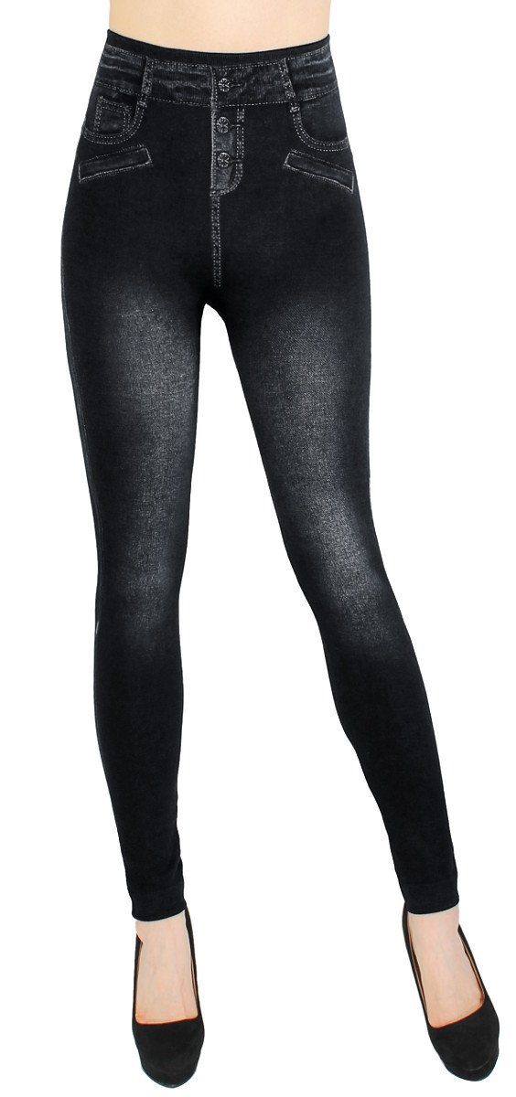 dy_mode Jeggings Damen Leggings in Jeans Optik Bequem Jeggings High Waist J günstig online kaufen