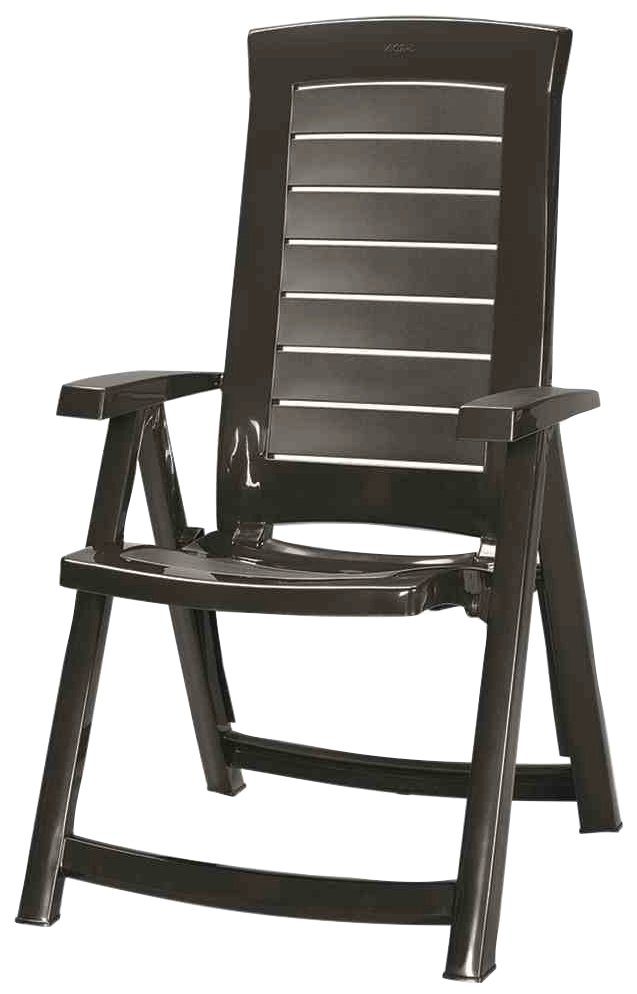 Jardin Garten-Essgruppe Aruba, (7-tlg., 6x Klappsessel, 1x Tisch 165x95cm), Kunststoff, verstellbar, klappbar, geeignet für 6 Personen