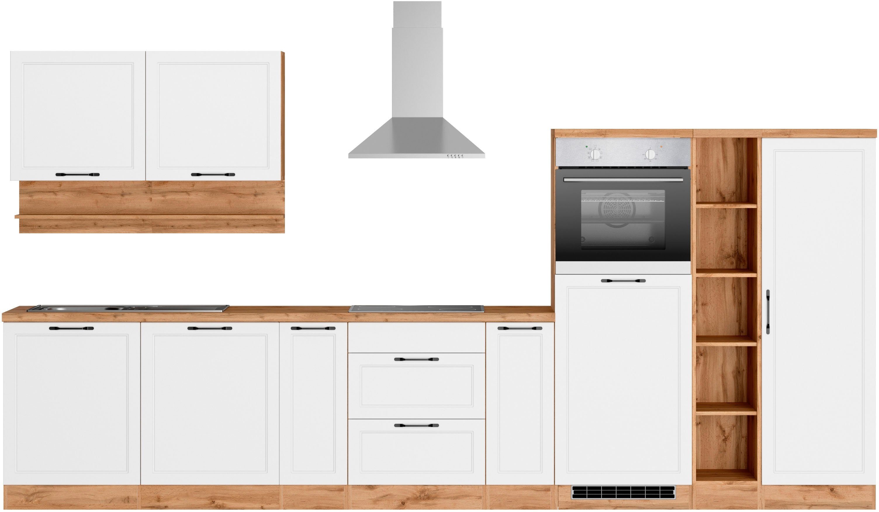 KOCHSTATION Кухниzeile KS-Lana, 380 cm breit, wahlweise mit oder ohne E-Geräte