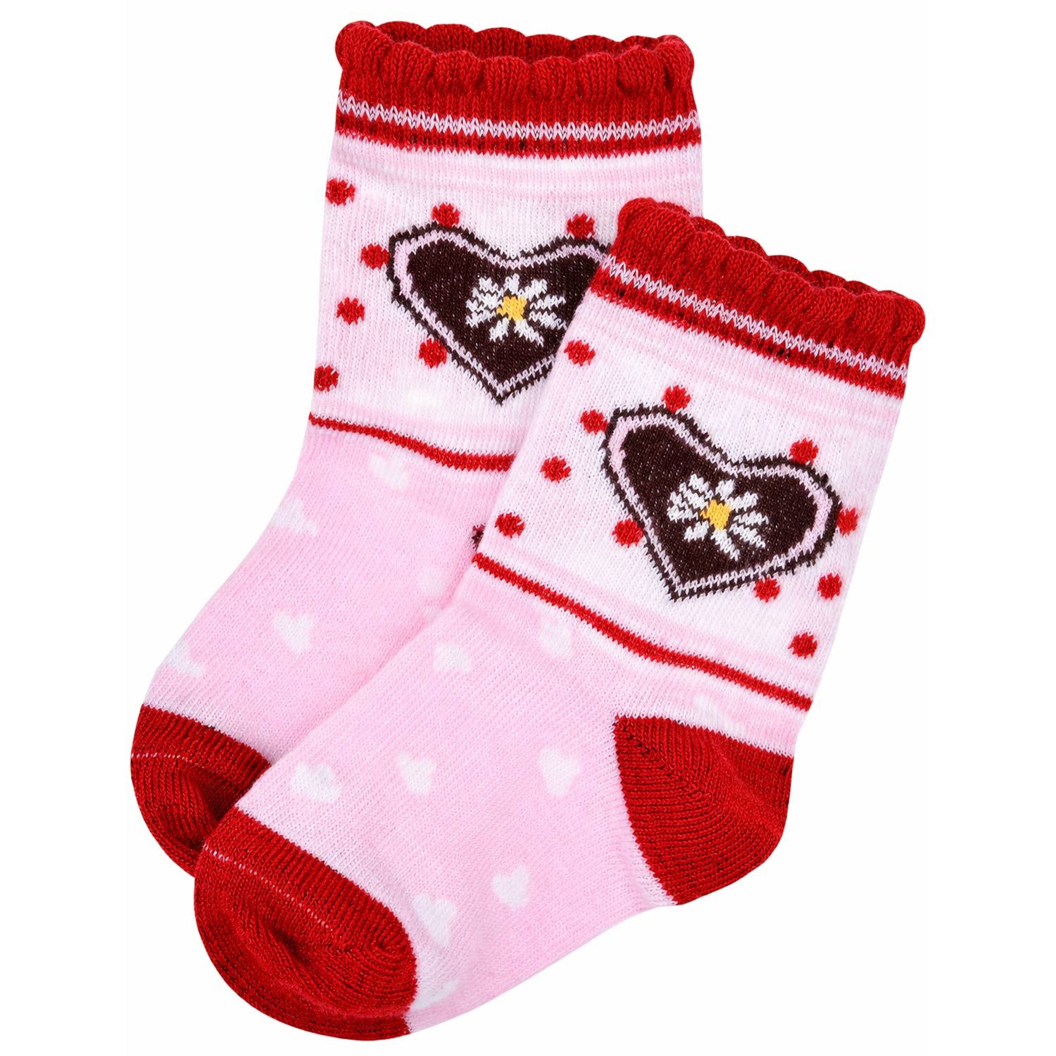 Kniestrümpfe Baby Kniestrümpfe 'Herz' 86860, Rose - Socken